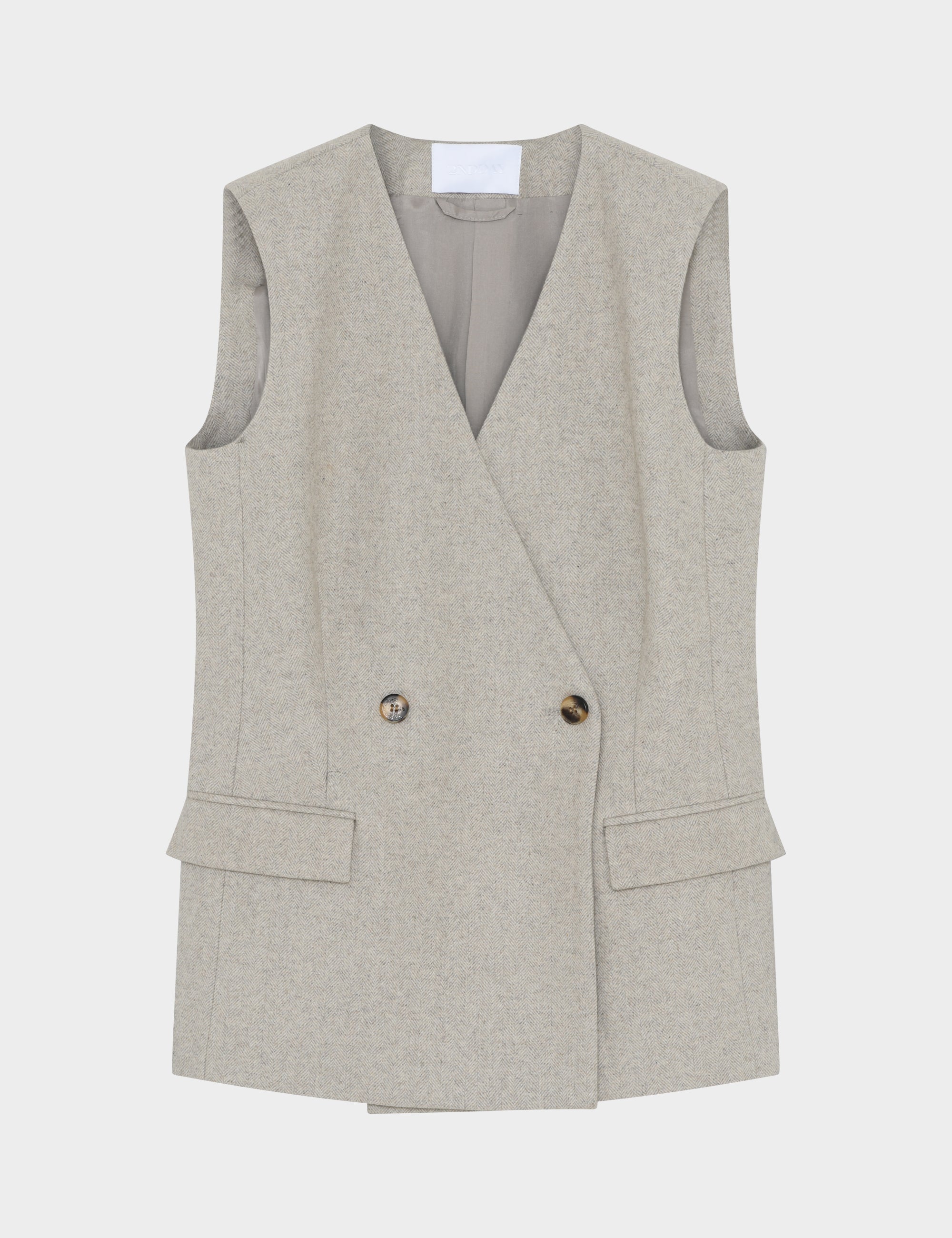 2NDDAY 2ND Jules - Herringbone suiting Waistcoat 161305 String