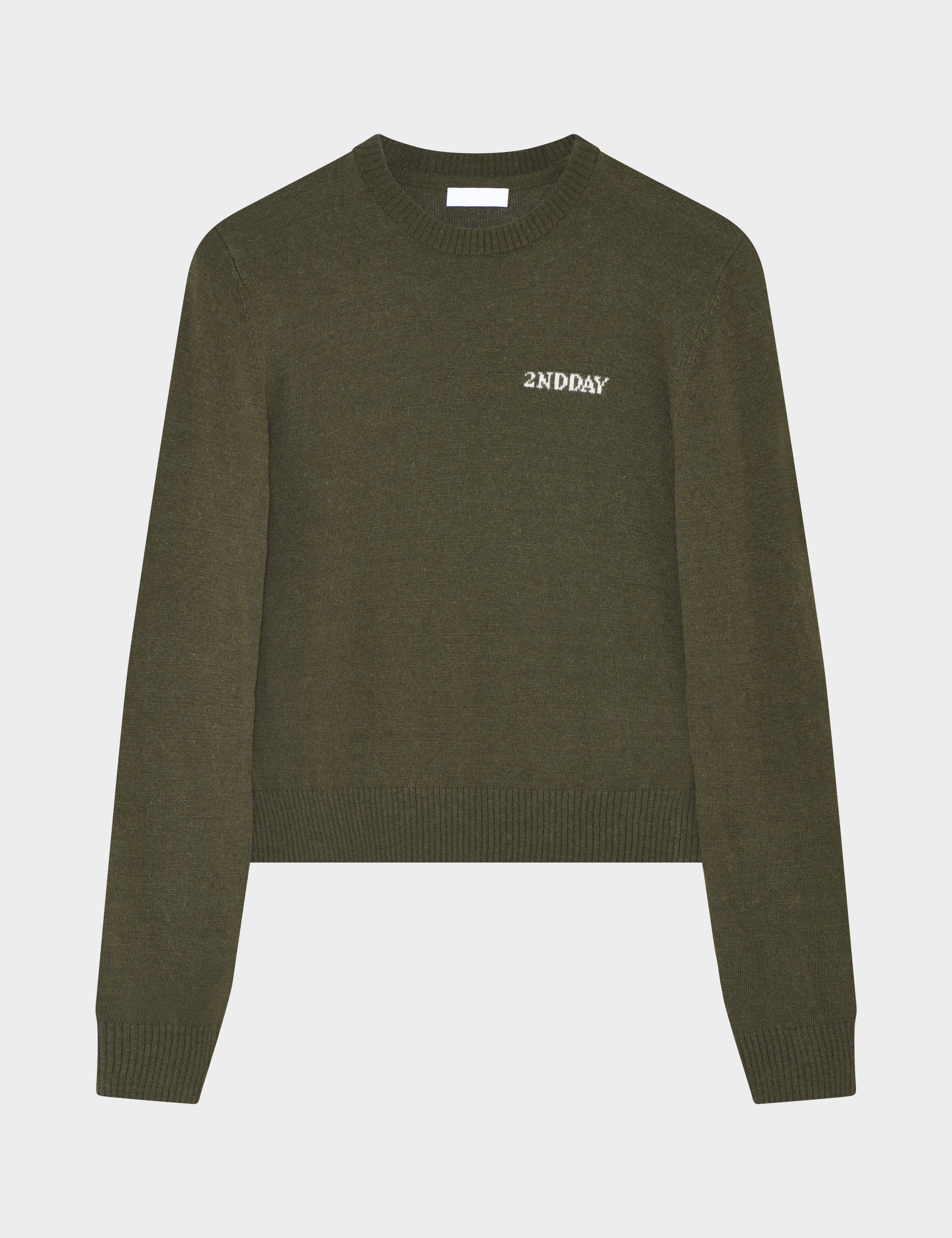 2NDDAY 2ND Lance - Soft Wool Blend Pullover 190515 Olive Night