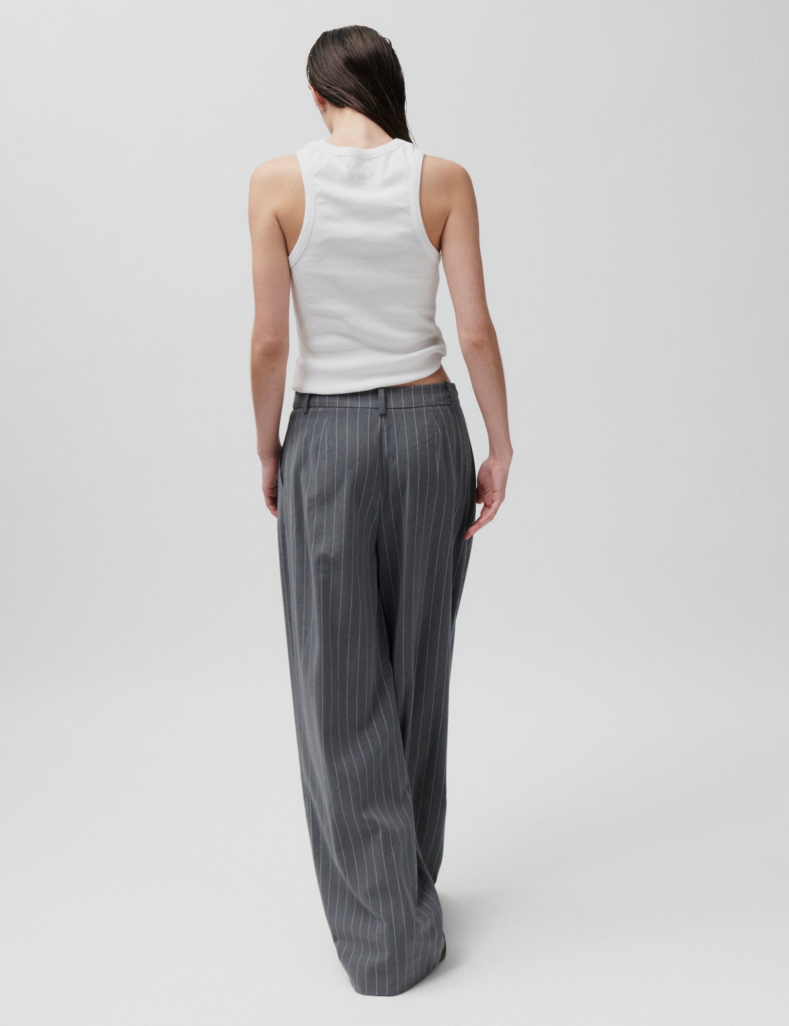 2NDDAY 2ND Mille - Dry pinstripe Pants 171115 PETRIFIED OAK