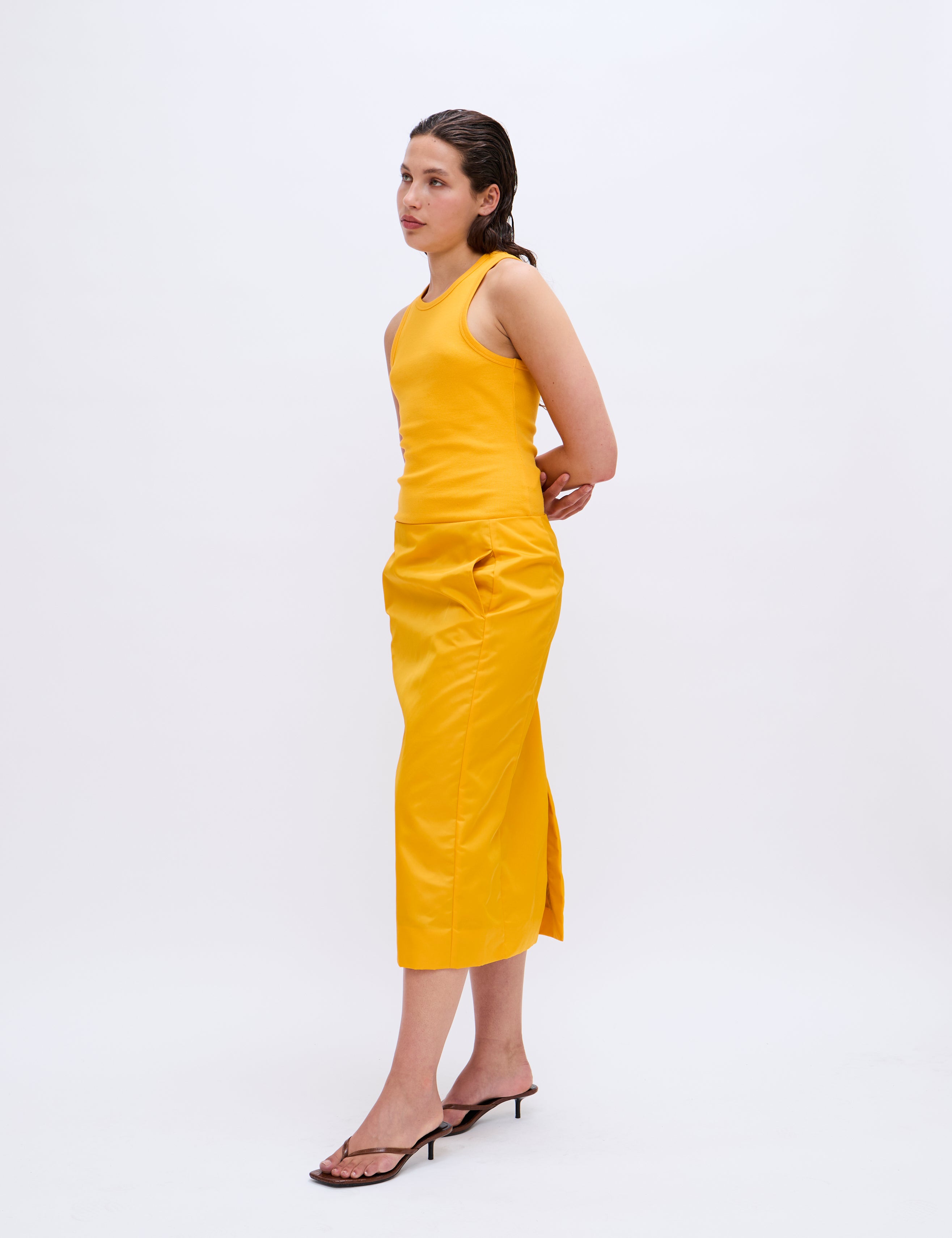 2NDDAY 2ND Purity TT - Daily Cotton Rib Tops & T-Shirts 141064 SAFFRON