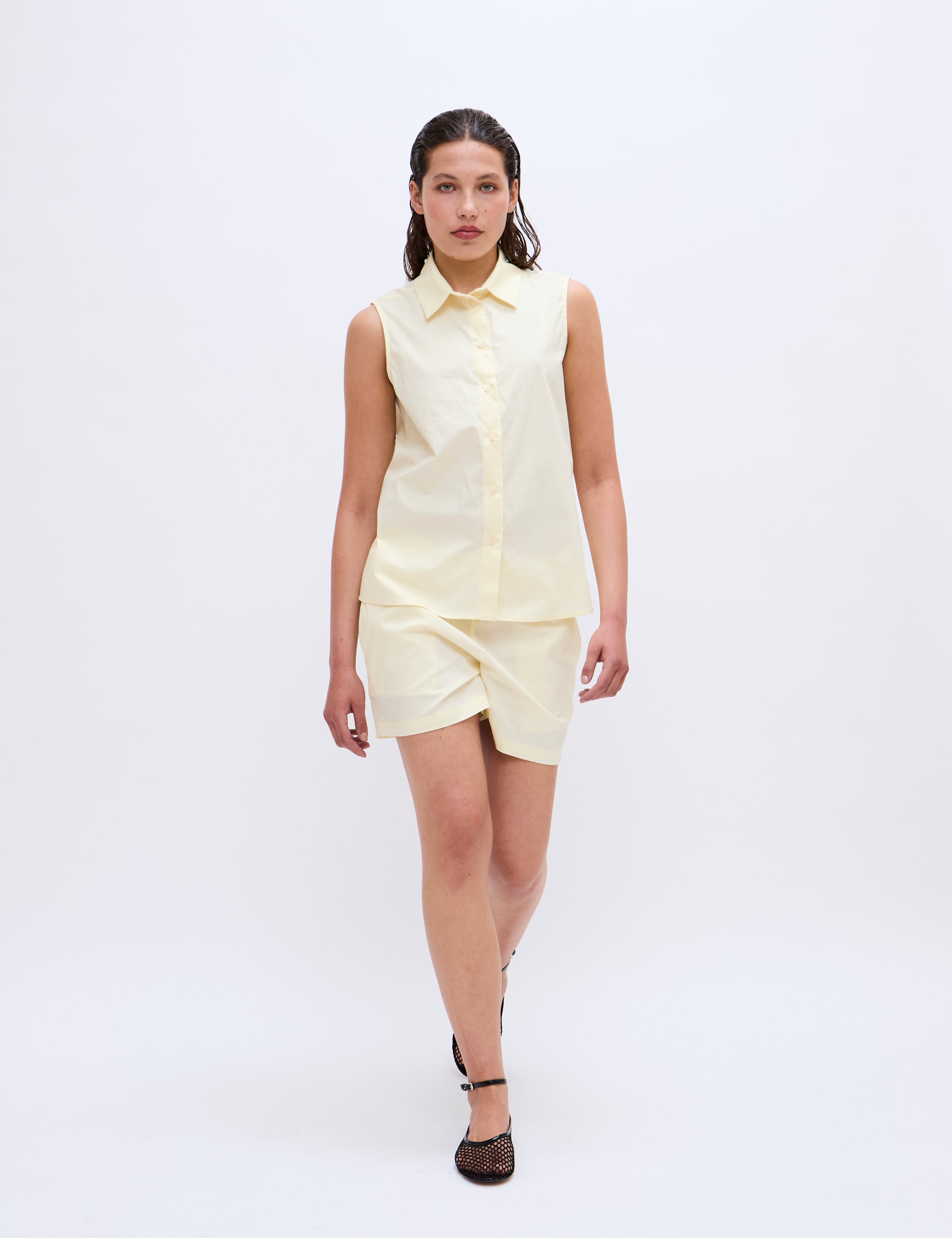 2NDDAY 2ND Ray - Poplin Shorts 110617 Transparent Yellow
