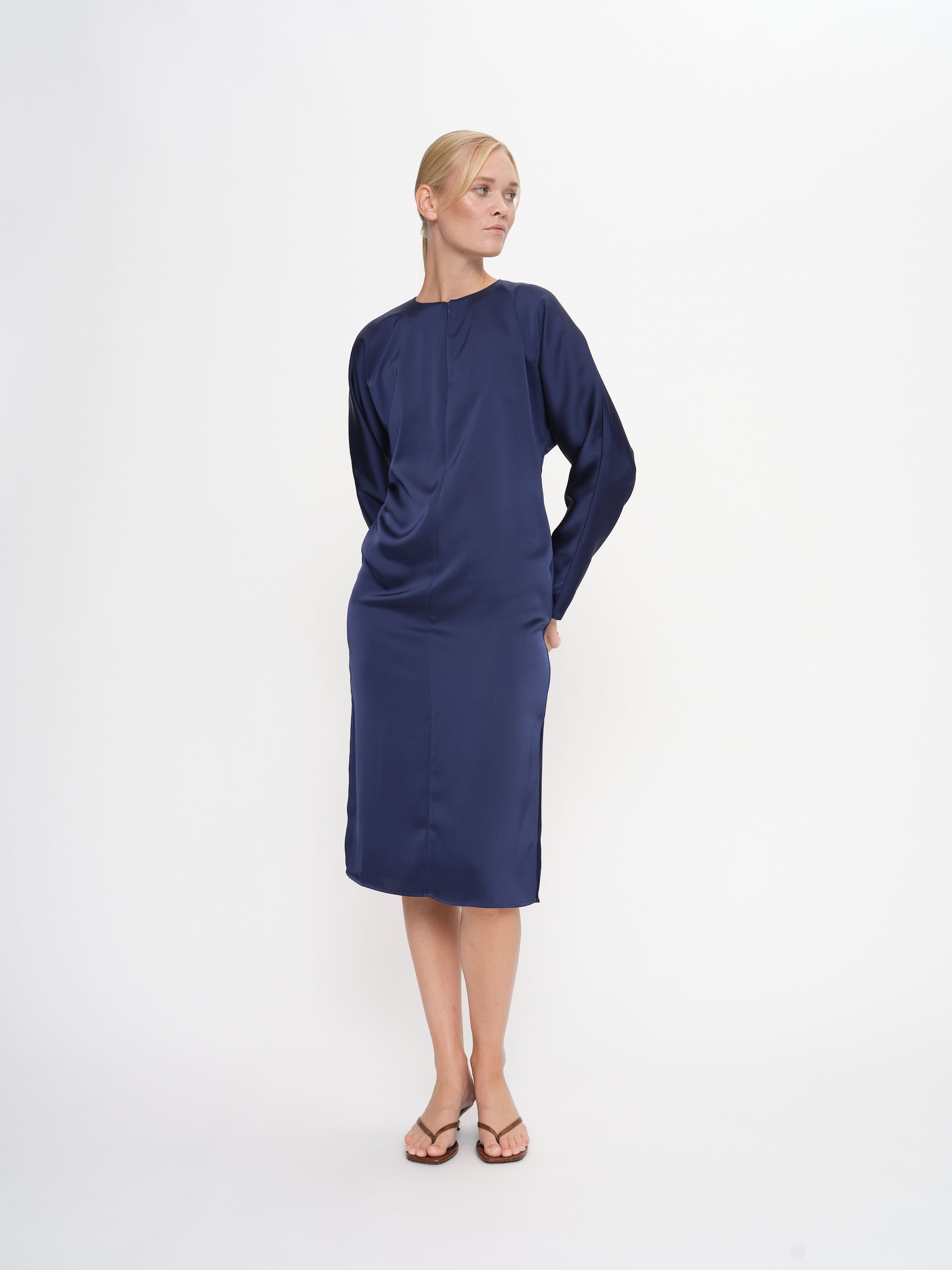 2NDDAY 2ND Sonnis - Heavy Satin Dress 193933 Medieval Blue