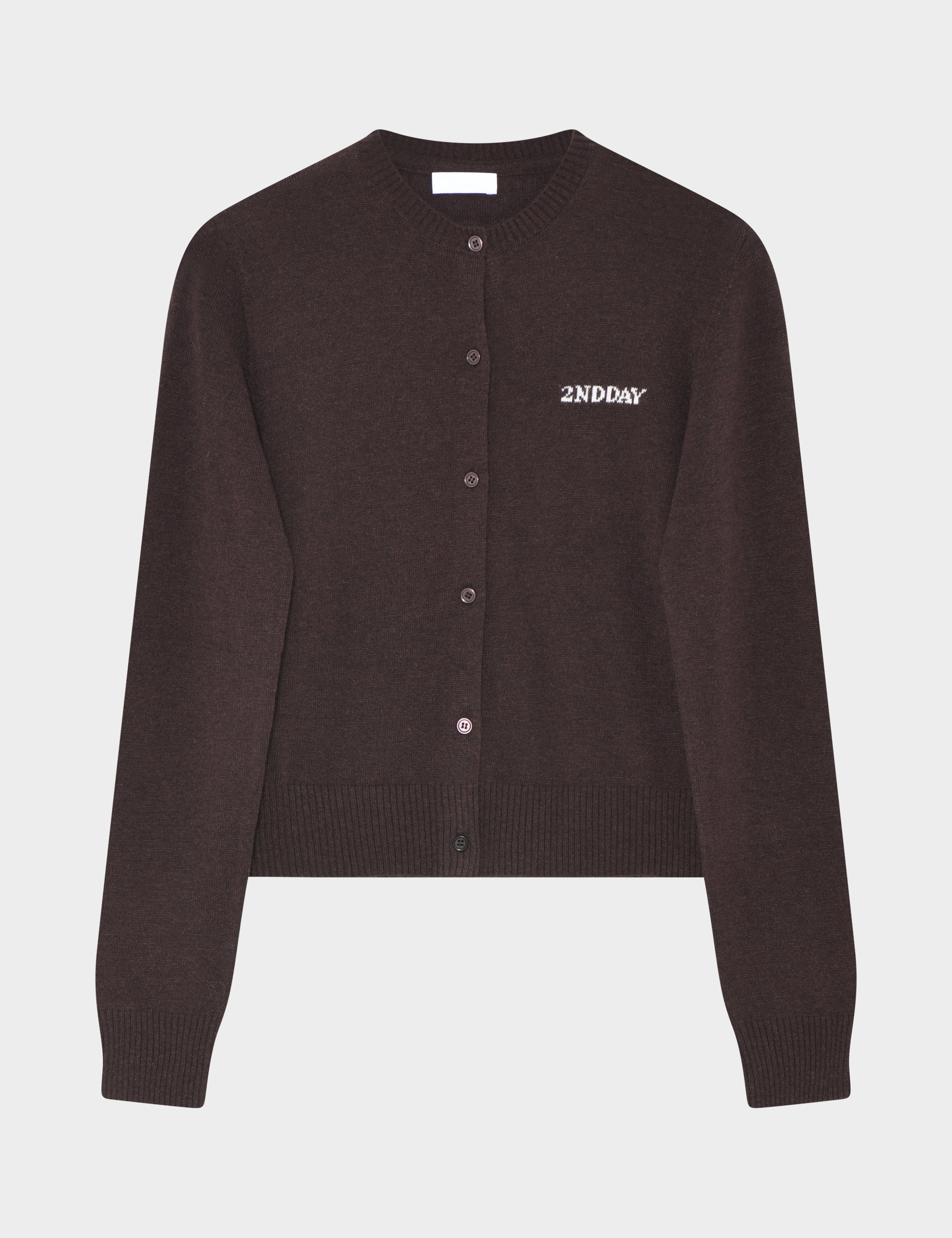 2NDDAY 2ND Vinny - Soft Wool Blend Cardigan 3091 Chocolate Plum