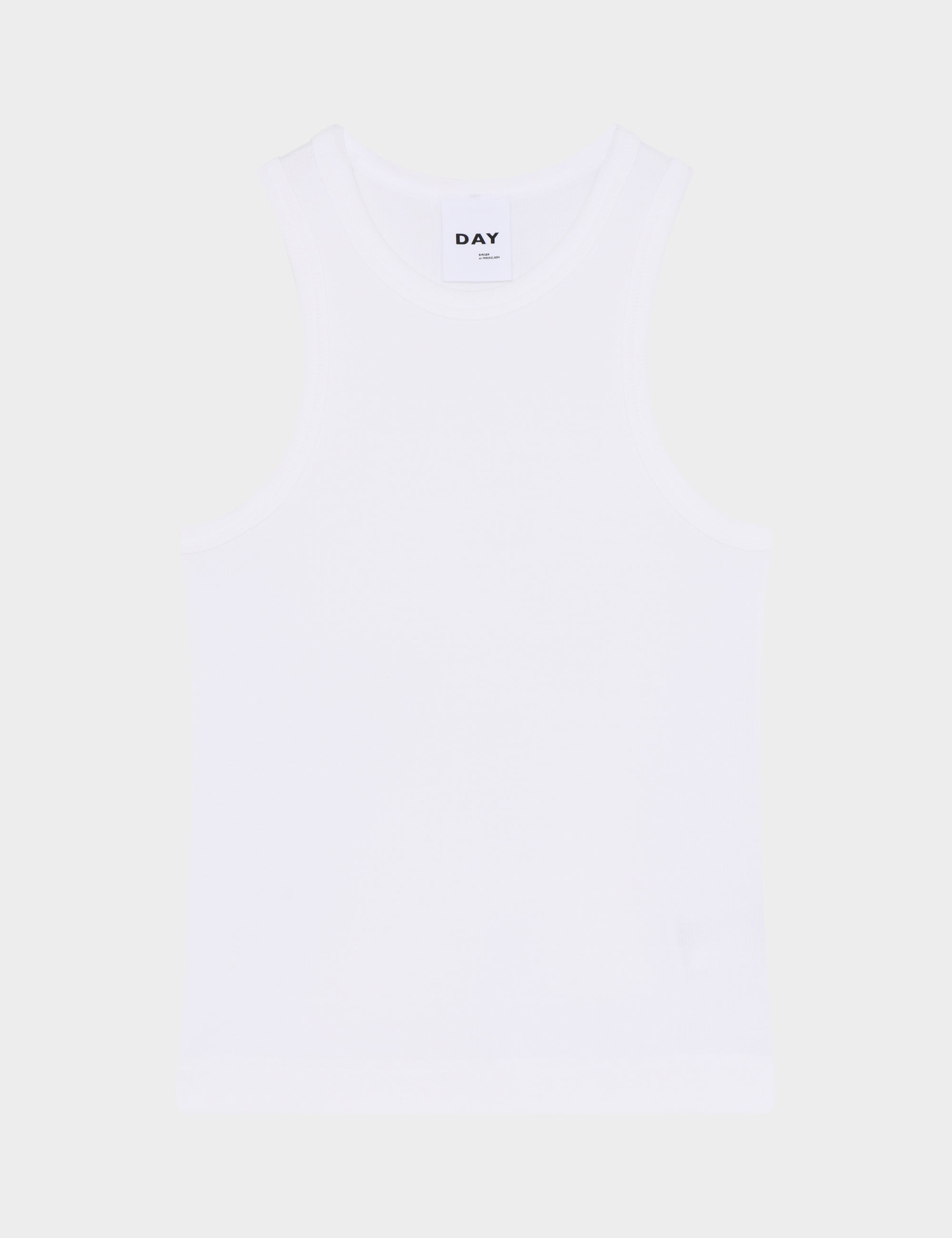 DAY Birger ét Mikkelsen Alisson - Classic Rib RD Tops & T-Shirts 110601 BRIGHT WHITE