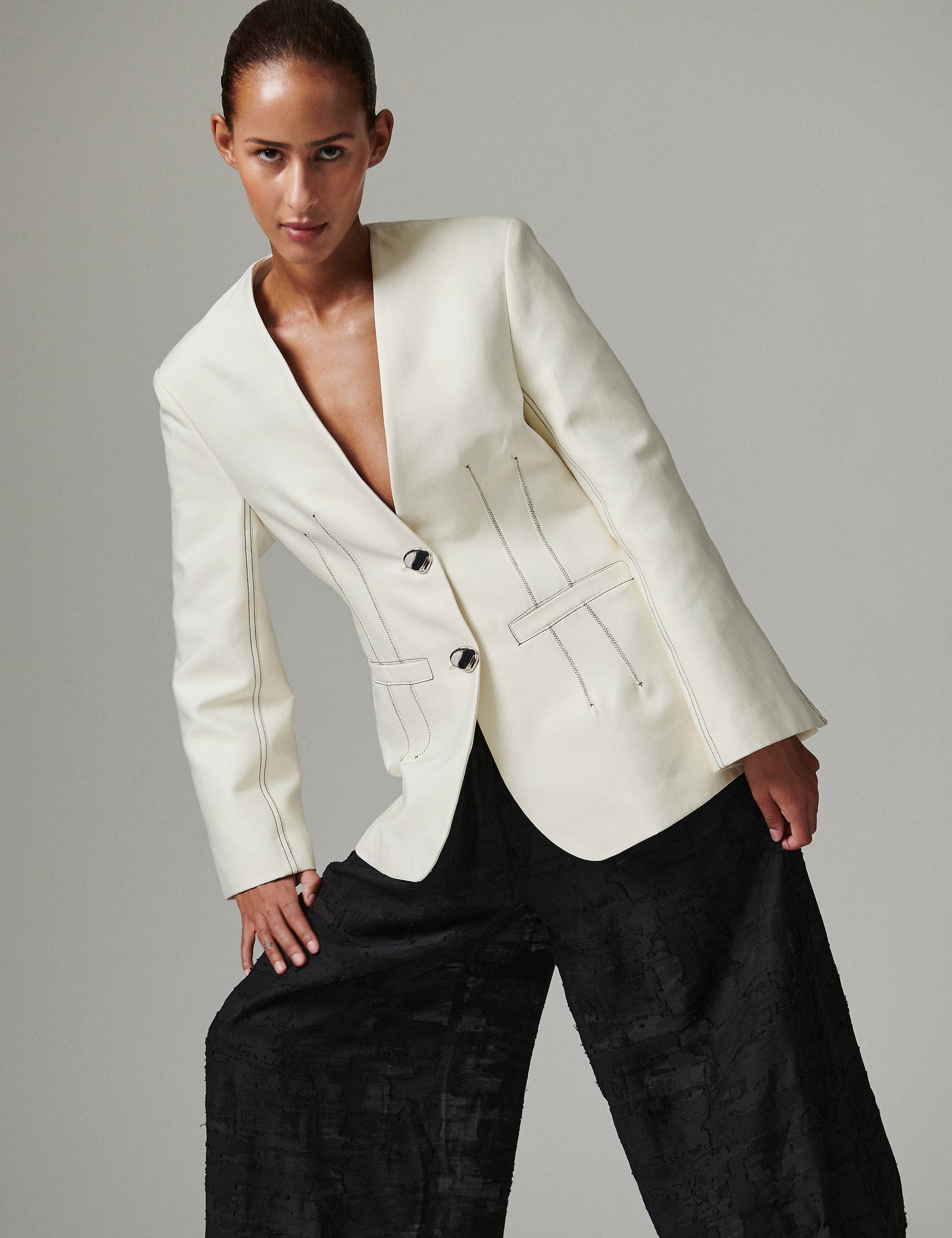 DAY Birger ét Mikkelsen Barbo- Jacquard Torn Pants 190303 BLACK