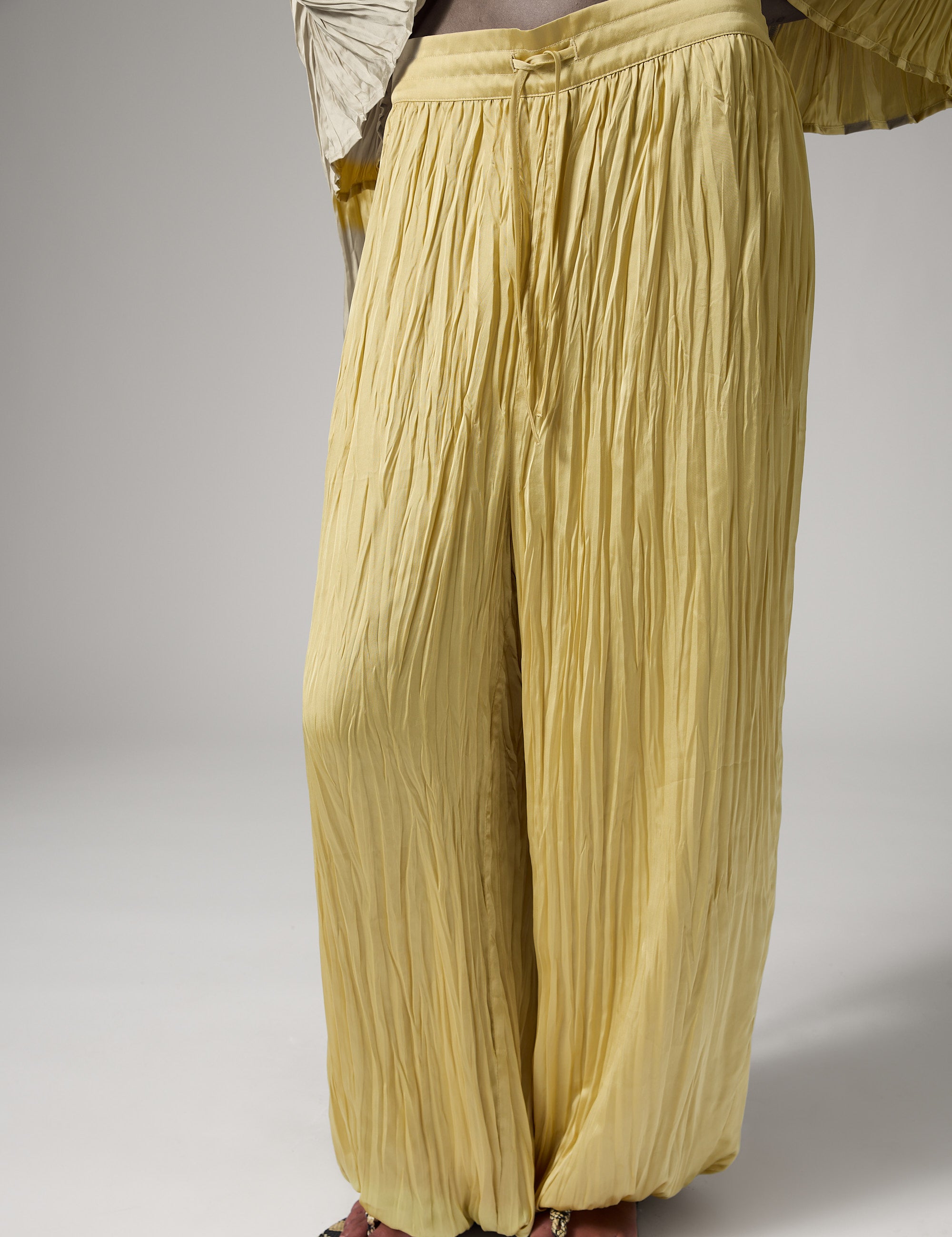 DAY Birger ét Mikkelsen Barbo - Crinkled Surface Pants 130922 Straw