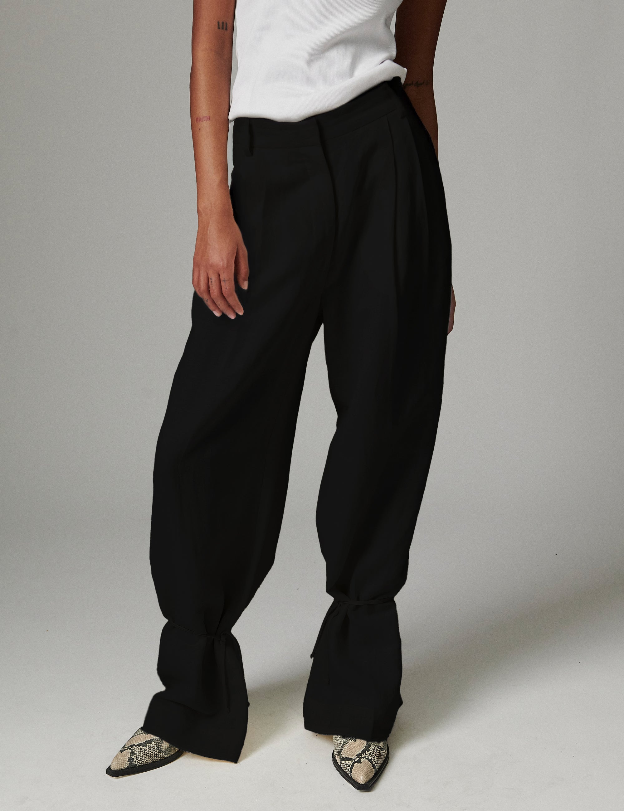 DAY Birger ét Mikkelsen Belle - Contrast Linen - Pants Pants 190303 Black