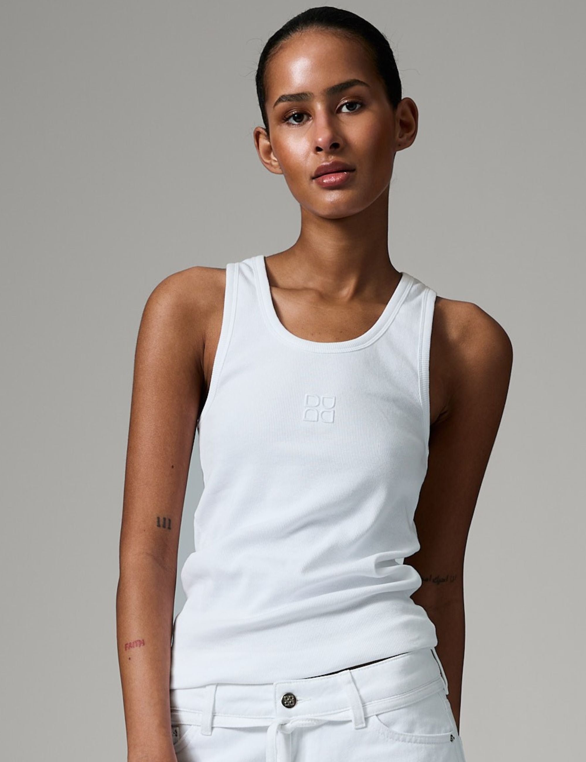 DAY Birger ét Mikkelsen Camilo - Classic Rib - Top Top 110601 Bright White