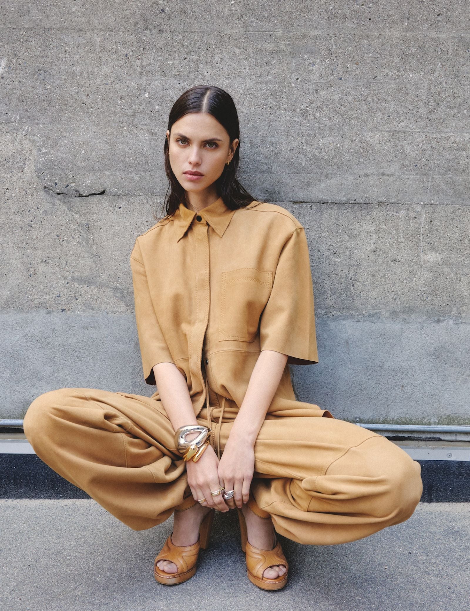 DAY Birger ét Mikkelsen Ciel - Light Suede Pants 180933 RUBBER