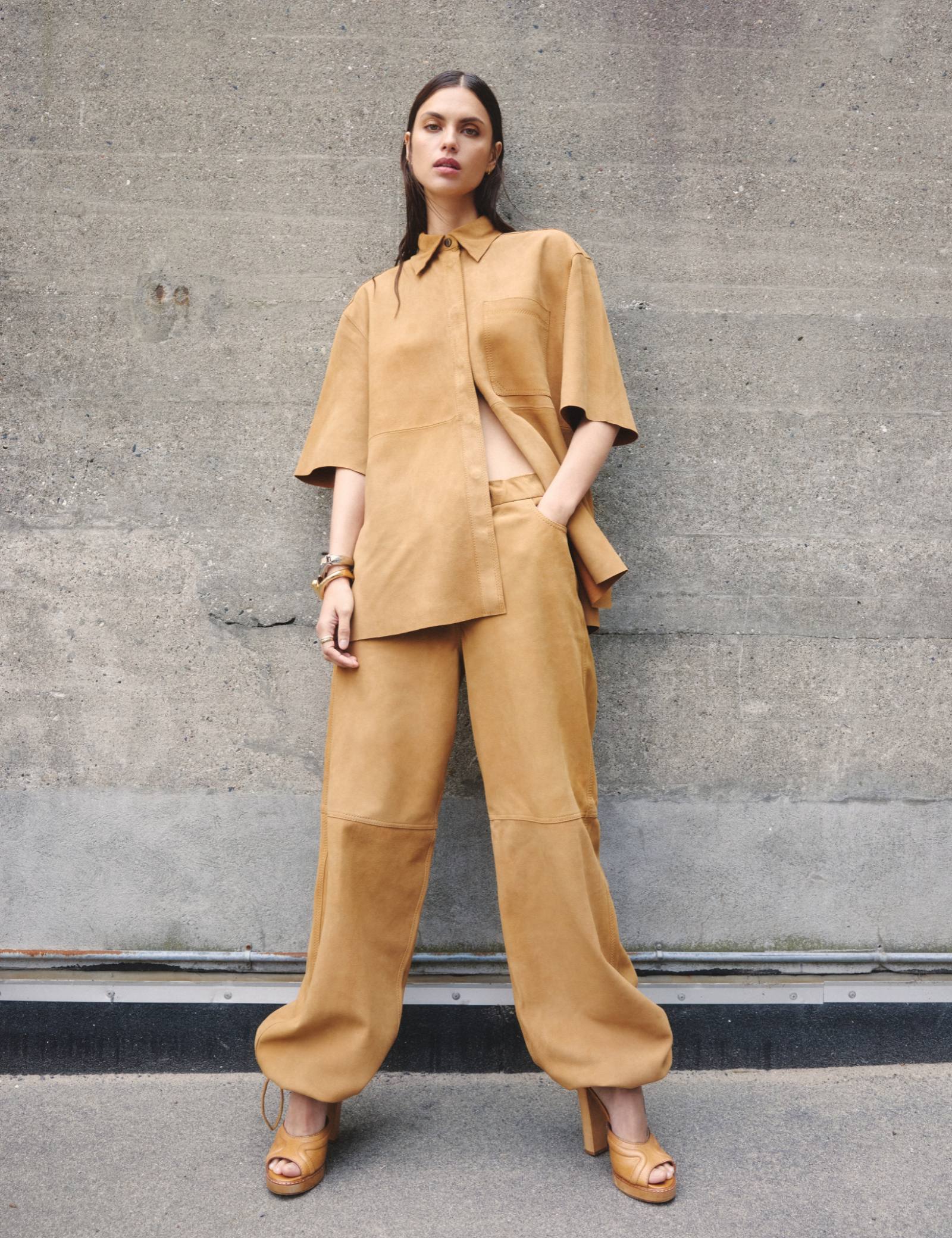 DAY Birger ét Mikkelsen Ciel - Light Suede Pants 180933 RUBBER