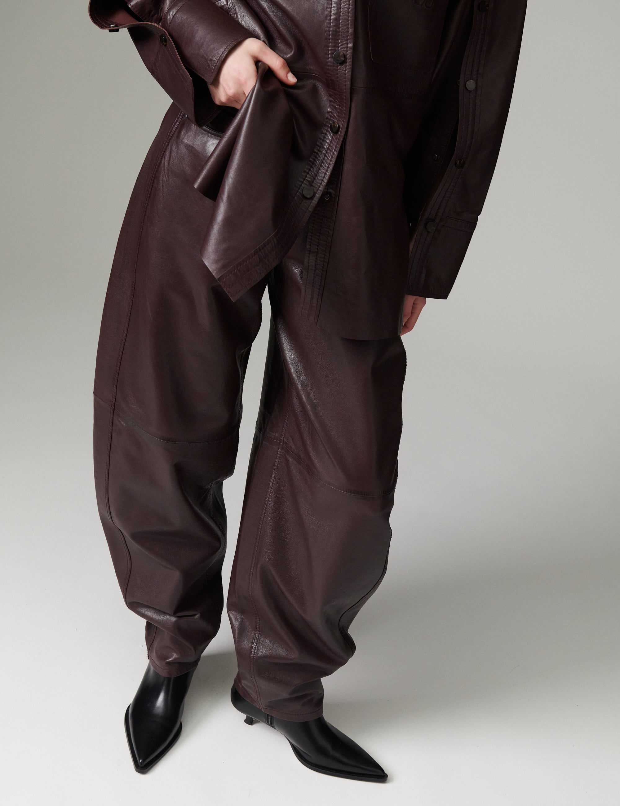 DAY Birger ét Mikkelsen DAYBarrollo - Polished Lamb - Pants Pants 191619 FUDGE