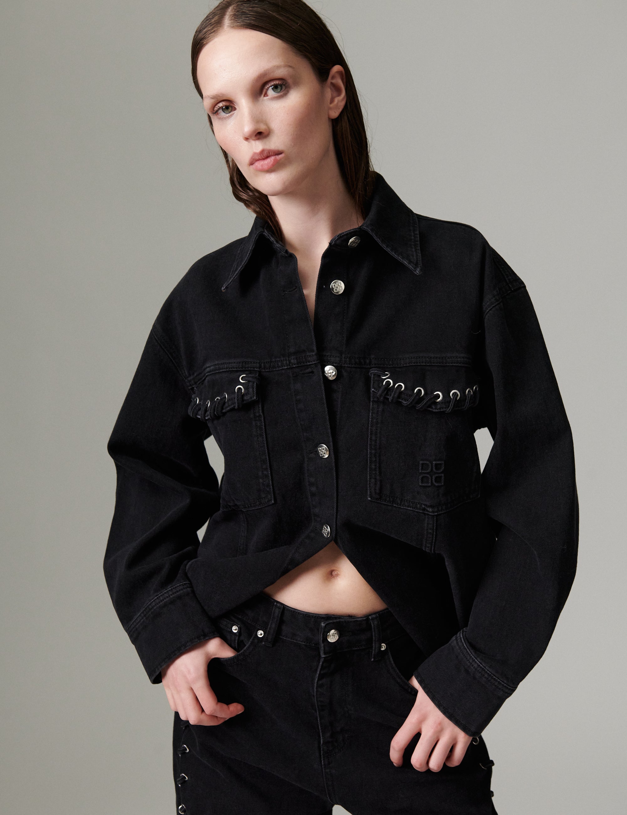 DAY Birger ét Mikkelsen DAYCaro - Braided Twill - Jacket Jacket 100001 Black Washed