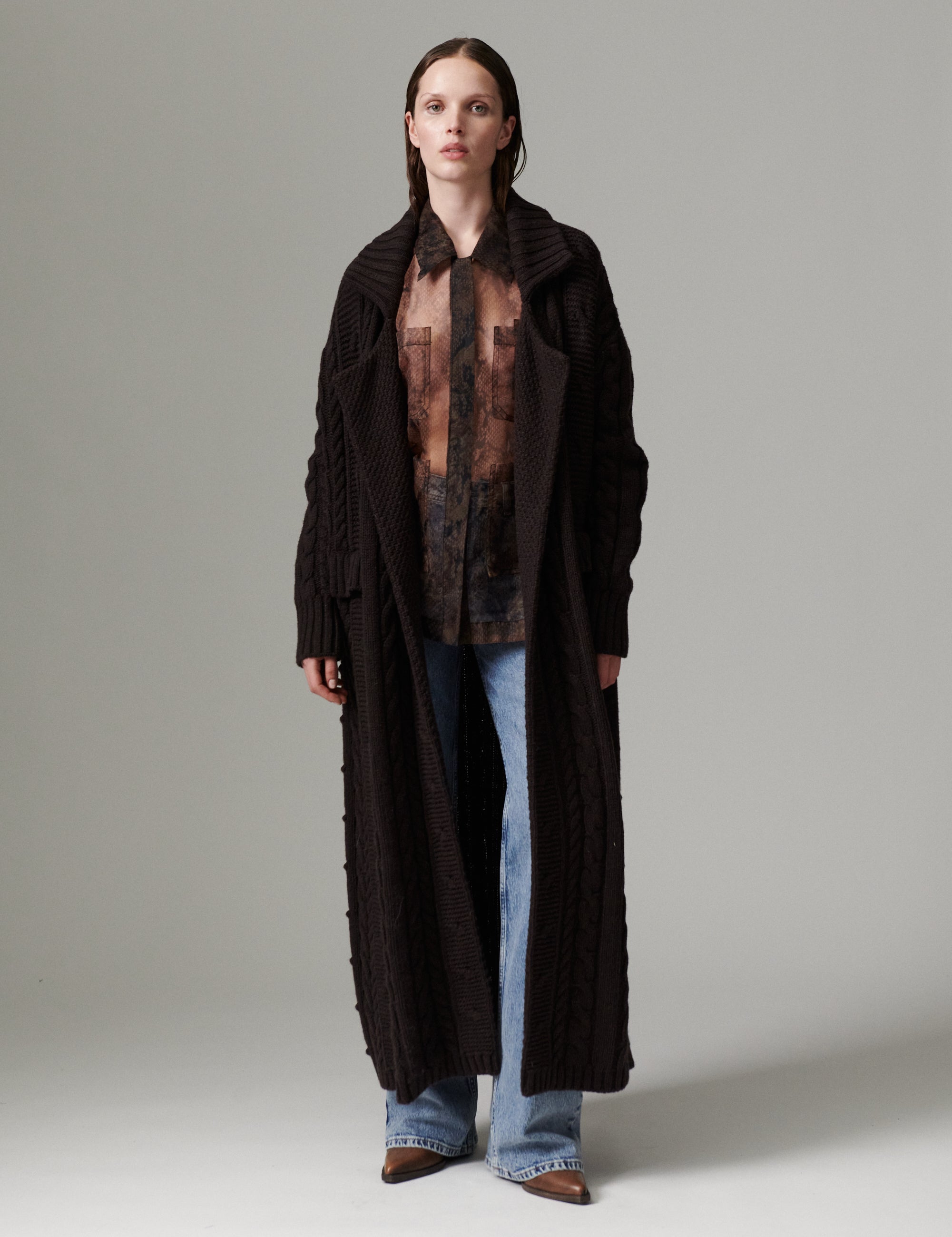 DAY Birger ét Mikkelsen DAYCoatigan - Cabel - Cardigan Cardigan 191018 Ganache