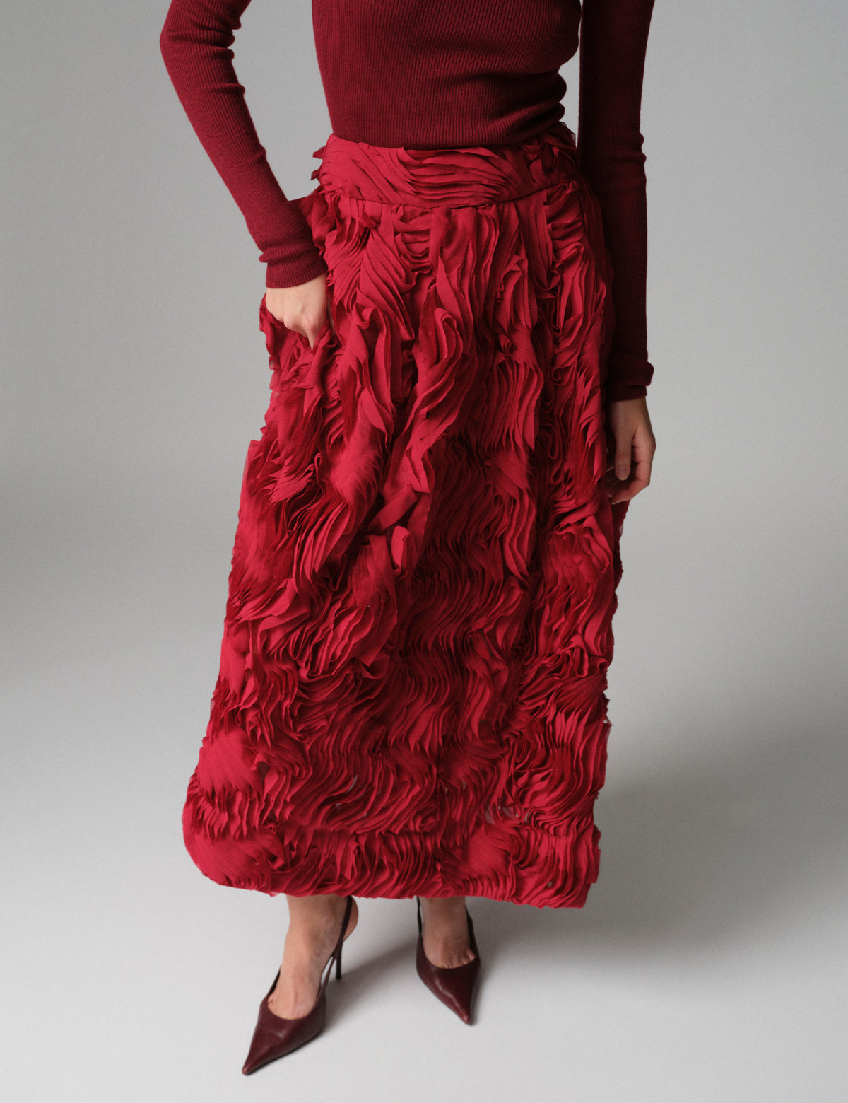 DAY Birger ét Mikkelsen DAYMaylee - Ruffled lacy - Skirt Skirt 09042 Biking Red