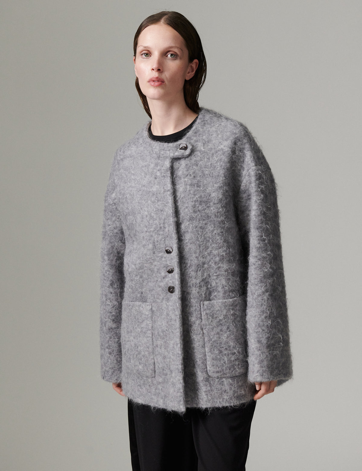 DAY Birger ét Mikkelsen DAYMille - Mohair Wool - Jacket Jacket 500006 Medium Grey Melange