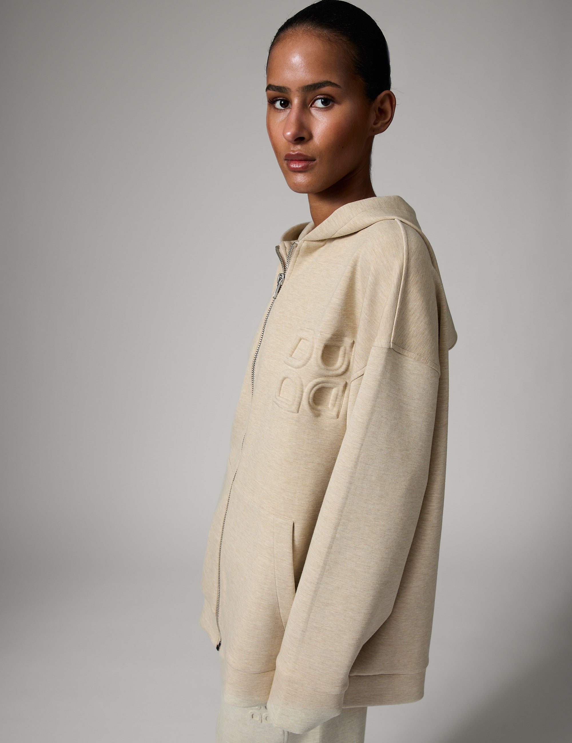 DAY Birger ét Mikkelsen DAYVincy - Scuba - Hoddie Hoodie 500001 Beige Melnage