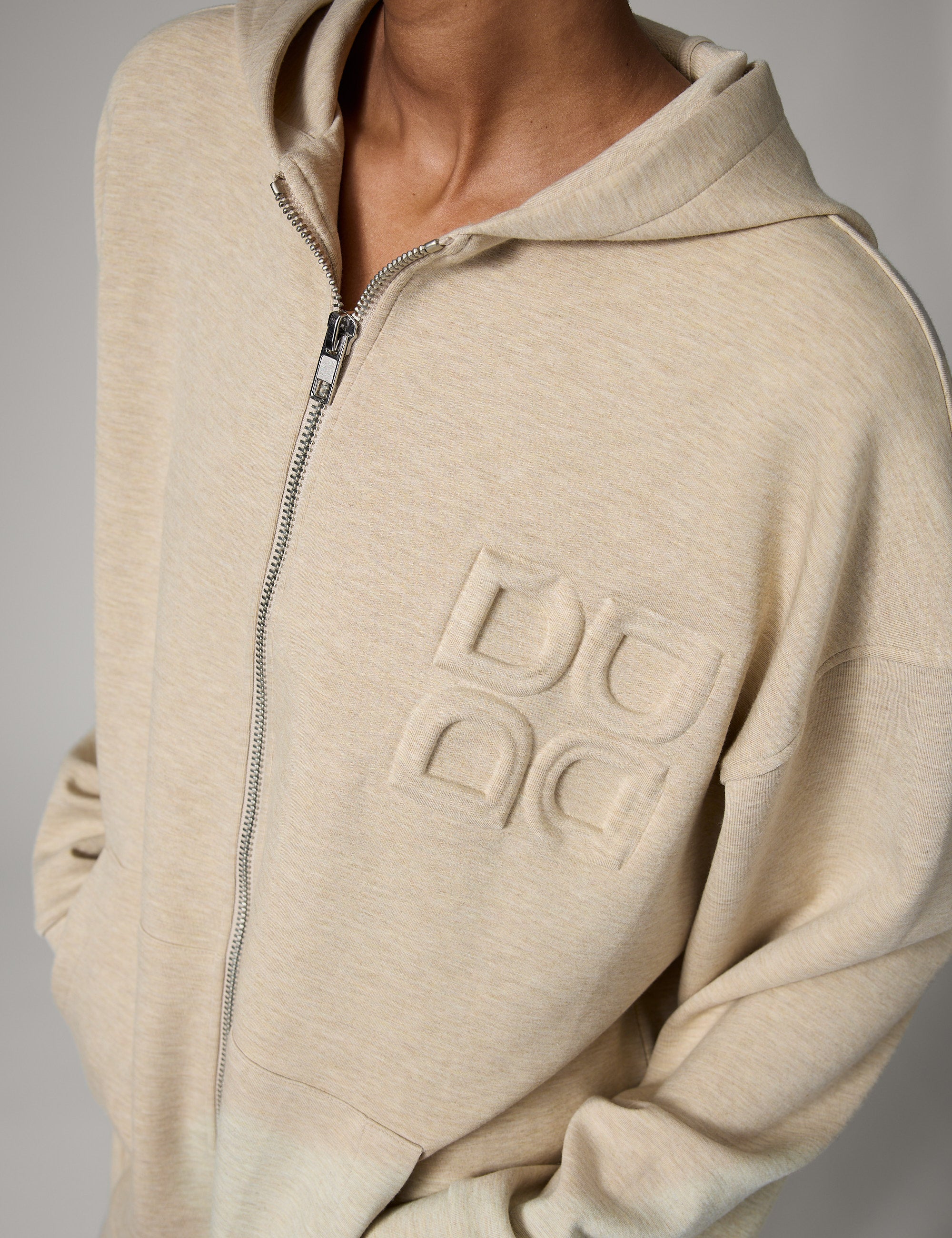 DAY Birger ét Mikkelsen DAYVincy - Scuba - Hoddie Hoodie 500001 Beige Melnage