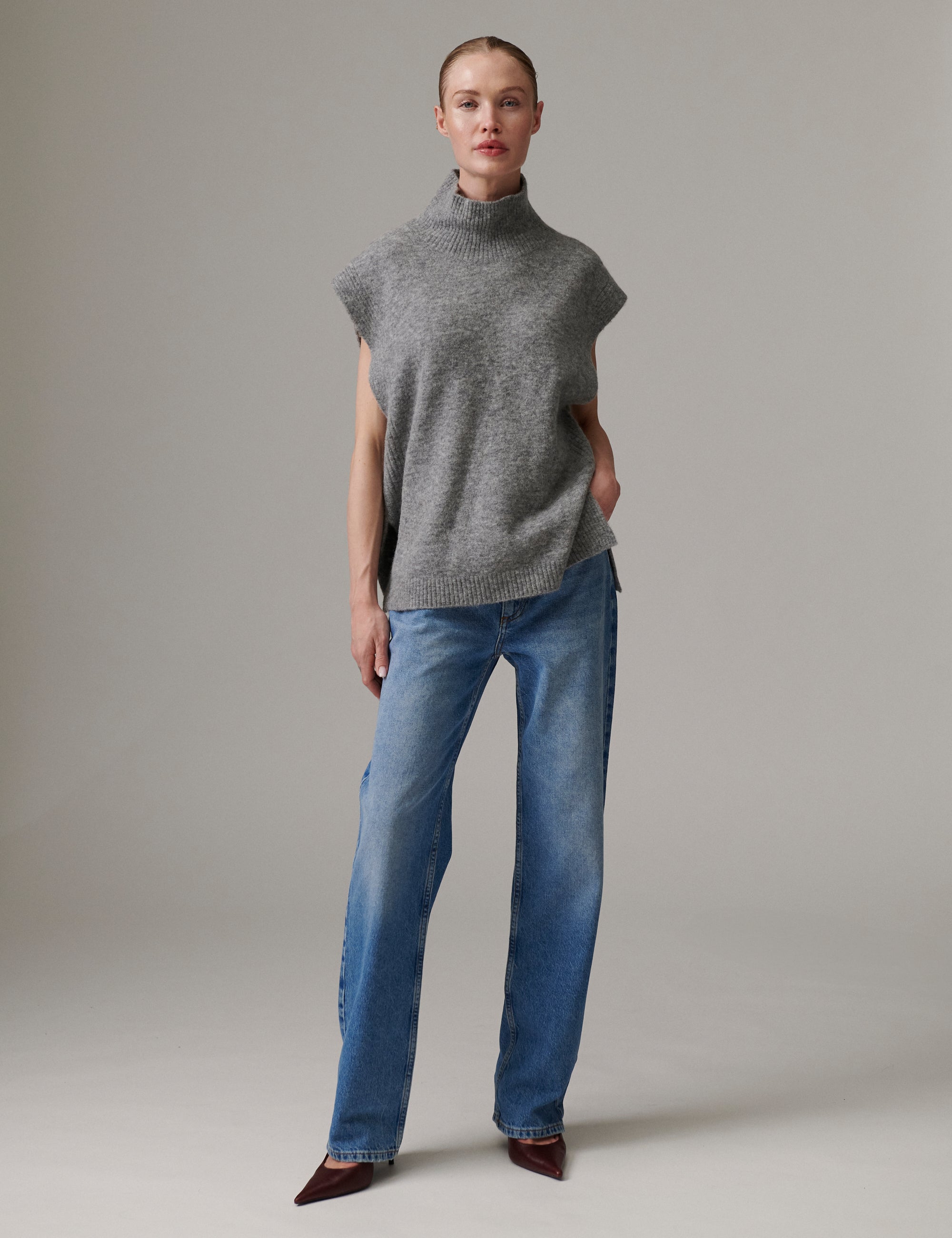 DAY Birger ét Mikkelsen DAYWarm - Cozy Days Waistcoat 11991 Medium Grey Mel.