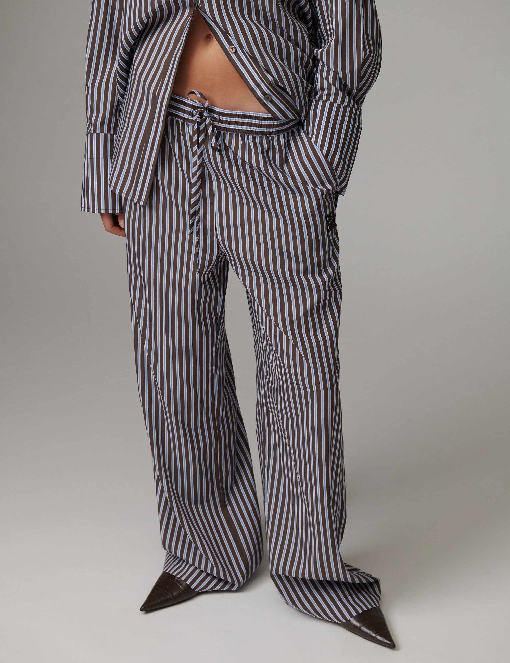 DAY Birger ét Mikkelsen DAYZoe - Daylounge Stripe - Shirt Pants 10082 Brown Stripe