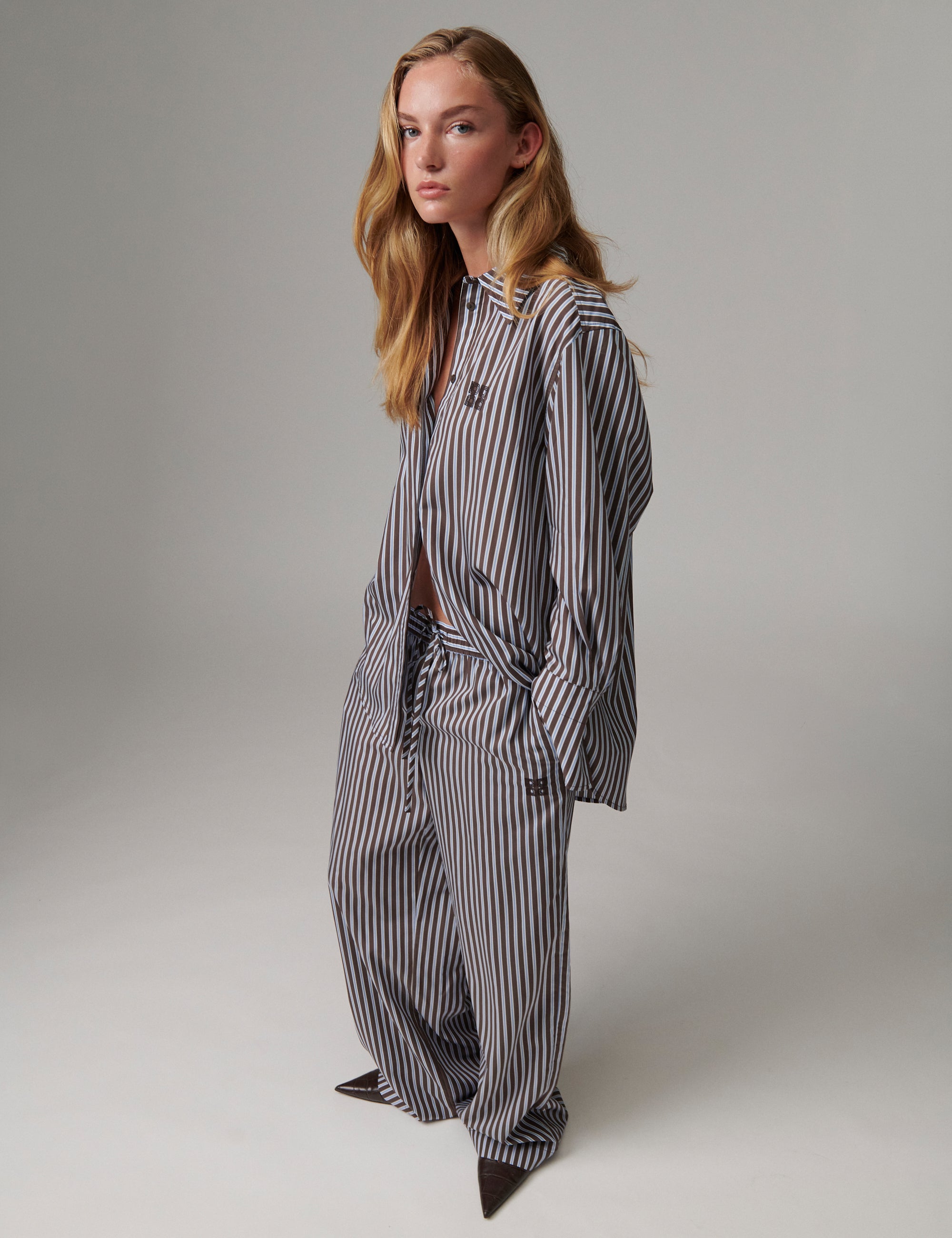 DAY Birger ét Mikkelsen DAYZoe - Daylounge Stripe - Shirt Shirts & Blouses 10082 Brown Stripe