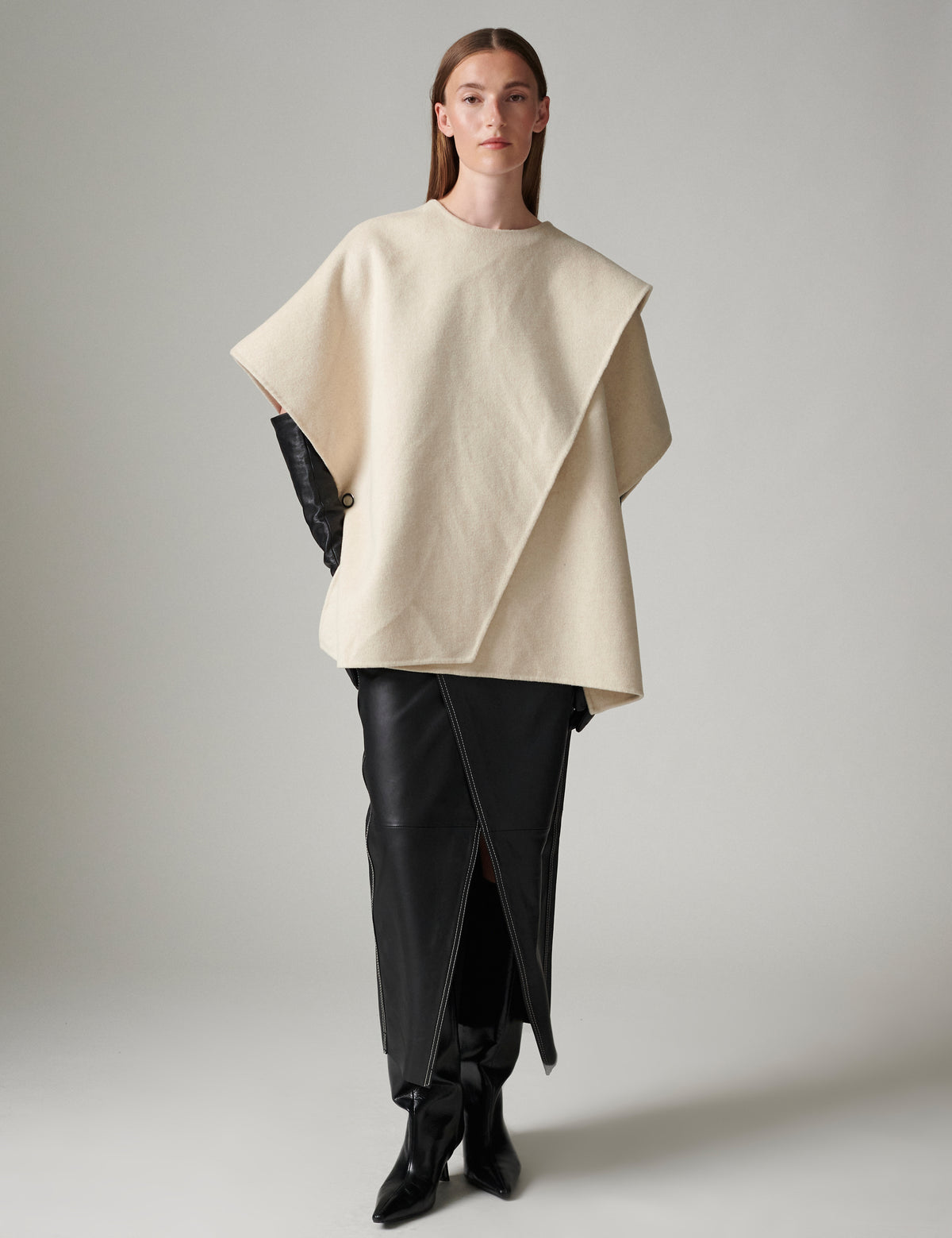 DAY Birger ét Mikkelsen DayMax - Double faced wool - Cape Cape 500144 PISTACHIO SHELL MELANGE