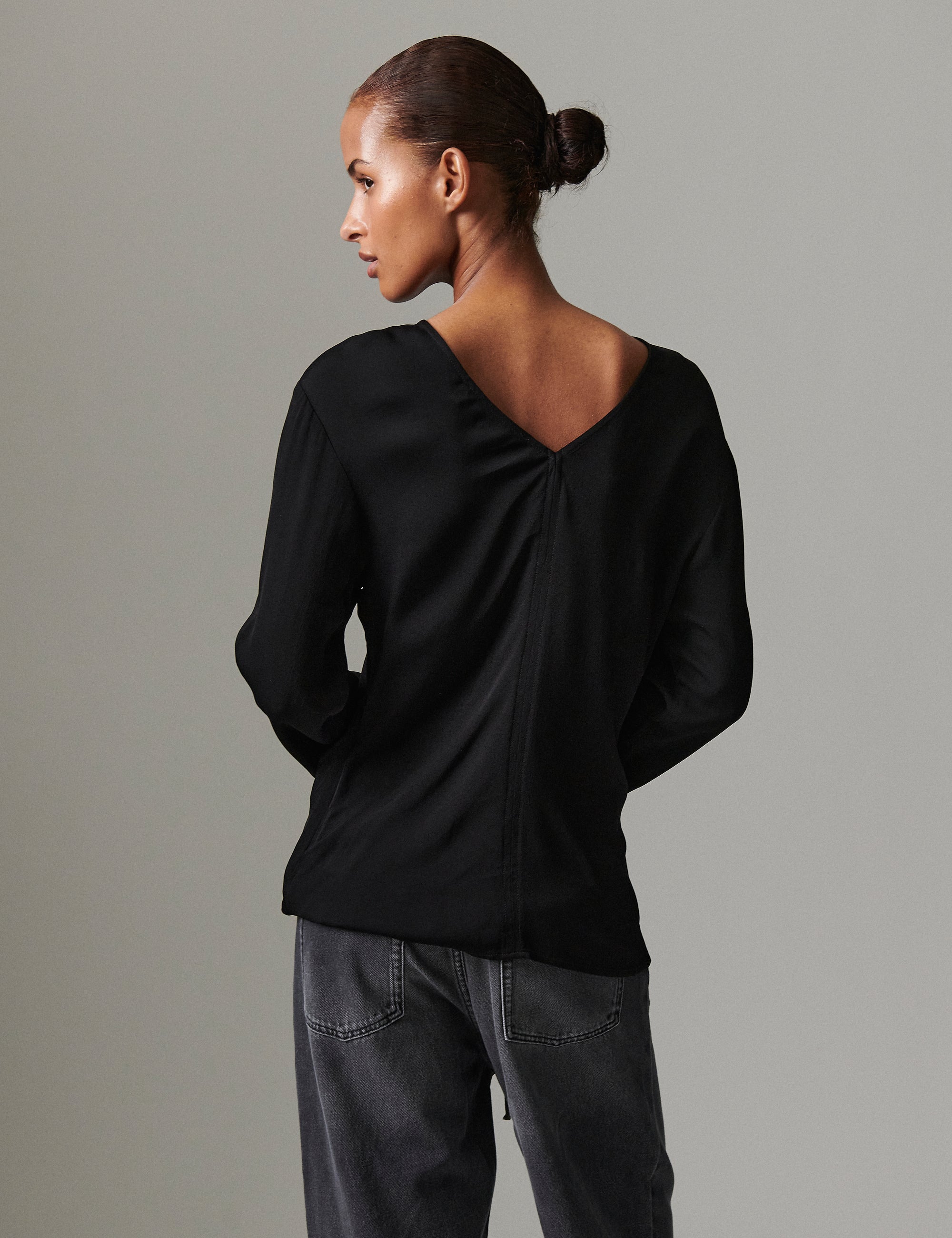 DAY Birger ét Mikkelsen Dee - Matte Crepe Tops & T-Shirts 190303 Black