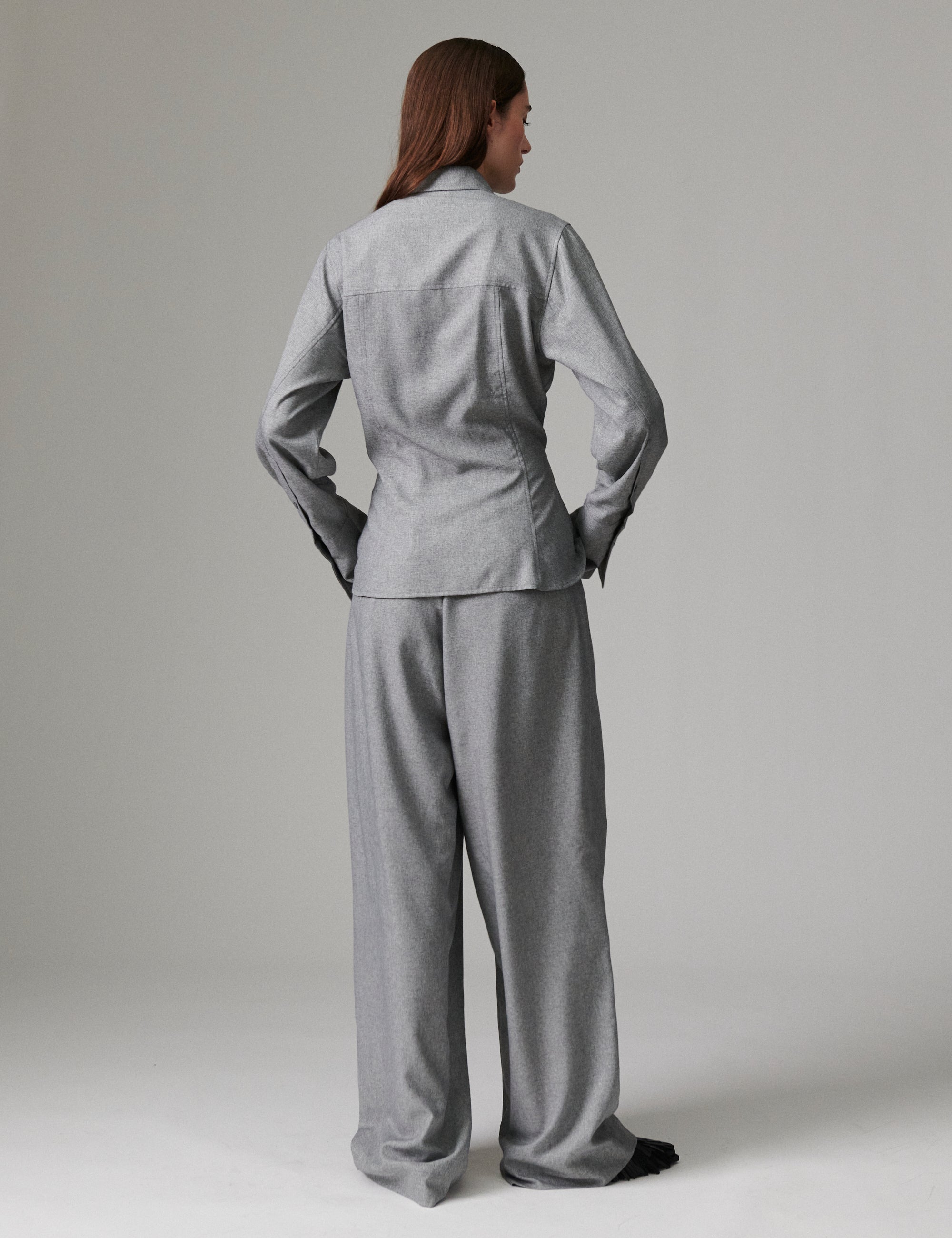 DAY Birger ét Mikkelsen Domi - Corporate Day - Blouse Blouse 500006 Medium Grey Melange
