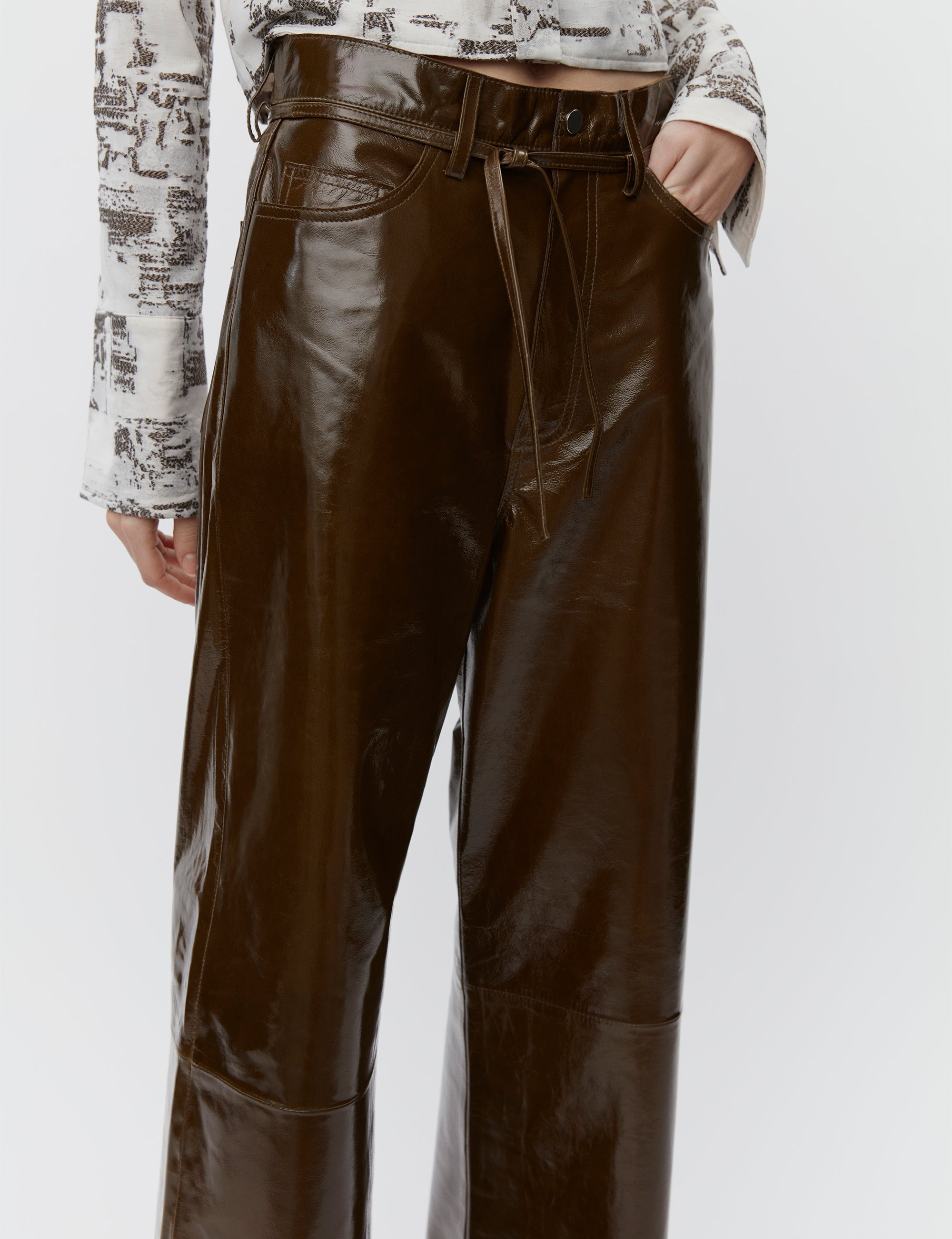 DAY Birger ét Mikkelsen Elijah - Polished Leather Pants 180920 KANGAROO