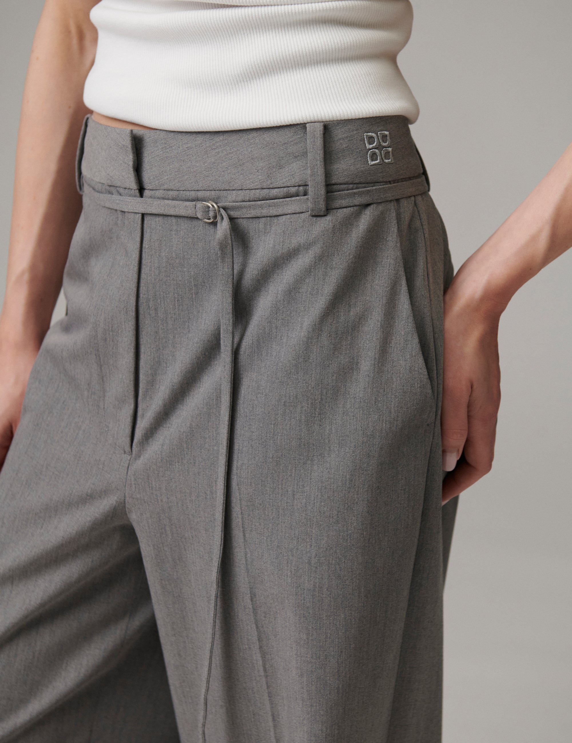 DAY Birger ét Mikkelsen Elina - Classic Gab Pants 500006 Medium Grey Melange