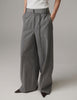 Elina - Classic Gab - Pants - Medium Grey Melange