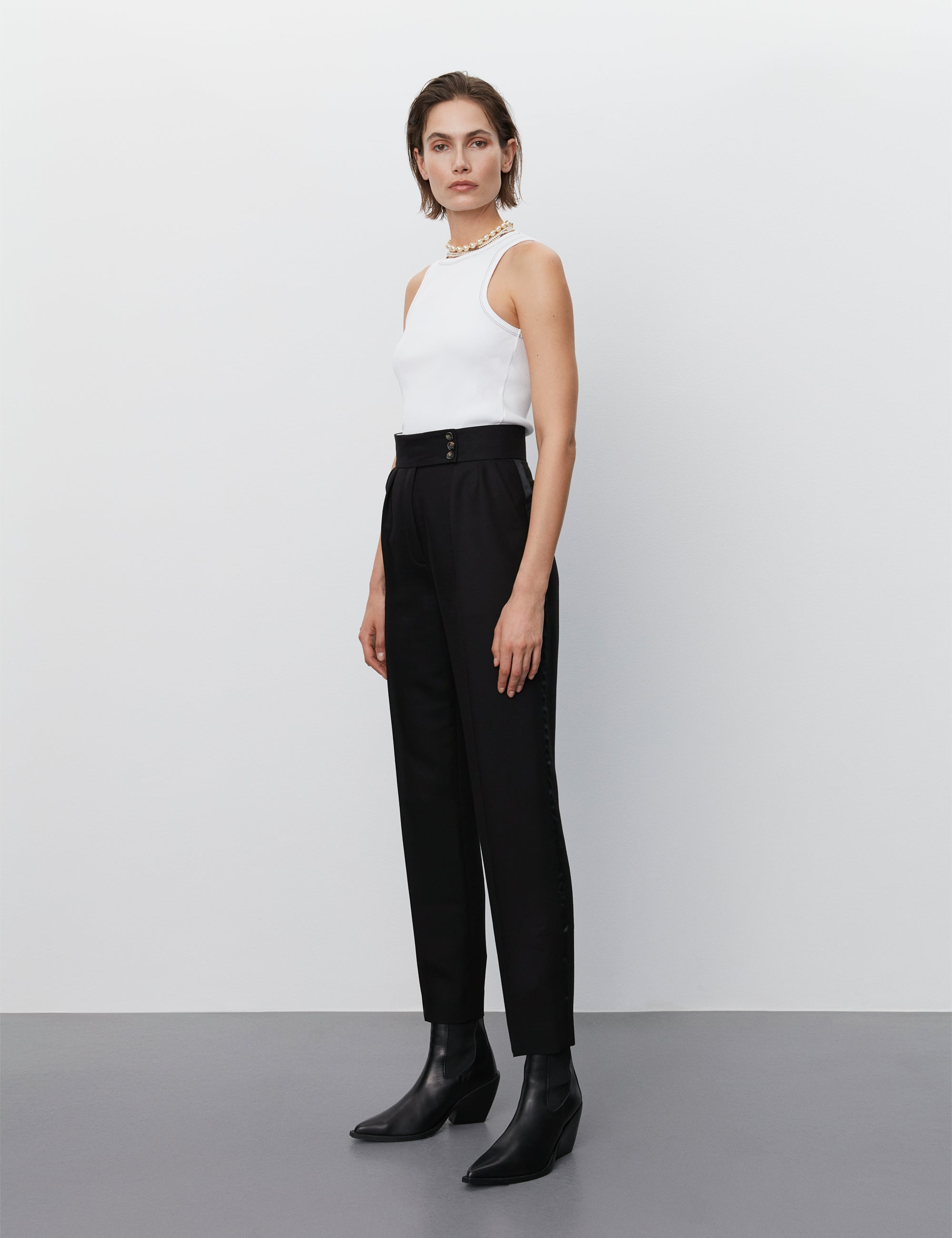 DAY Birger ét Mikkelsen Elliot - Delicate Wool Twill Pants 190303 BLACK