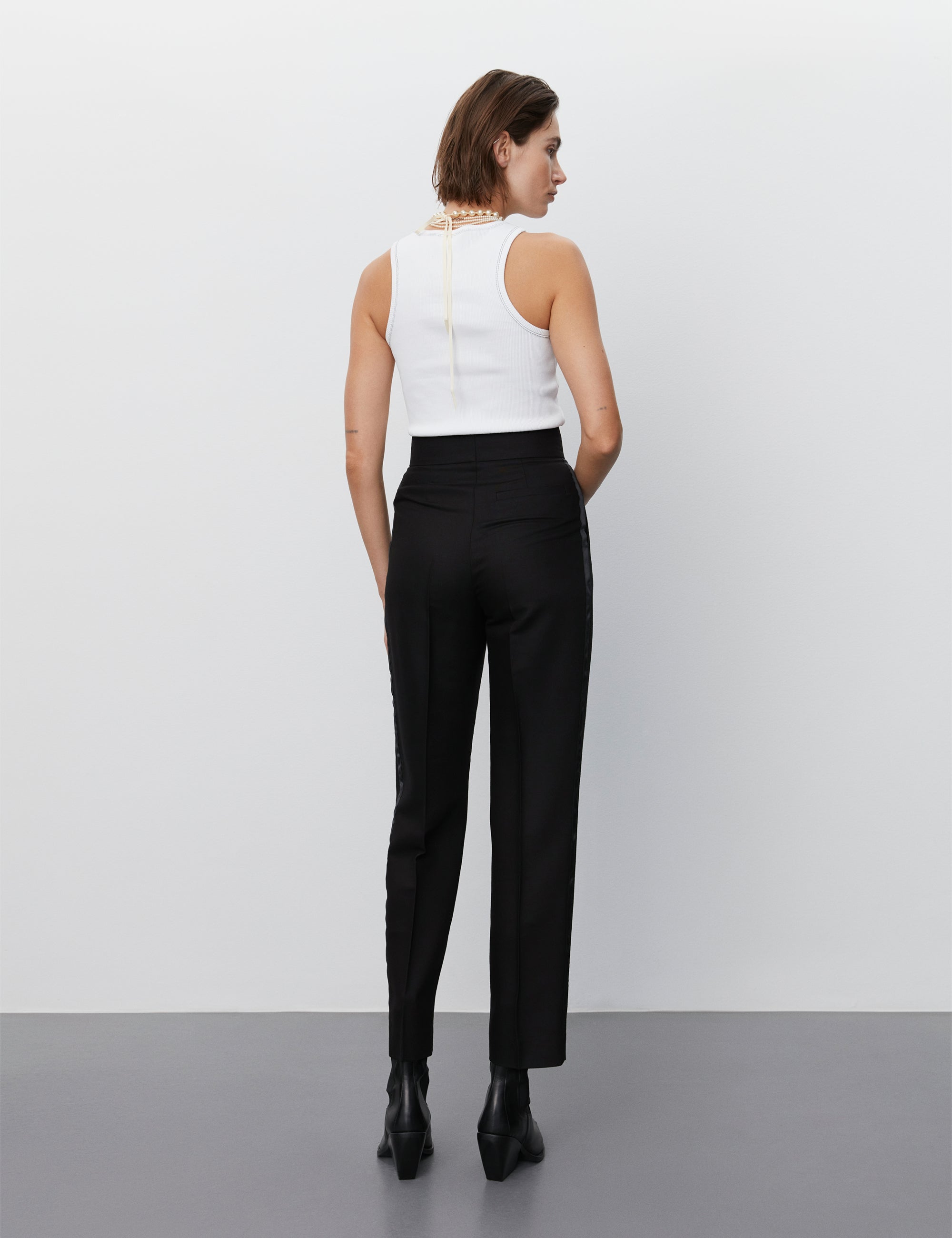 DAY Birger ét Mikkelsen Elliot - Delicate Wool Twill Pants 190303 BLACK