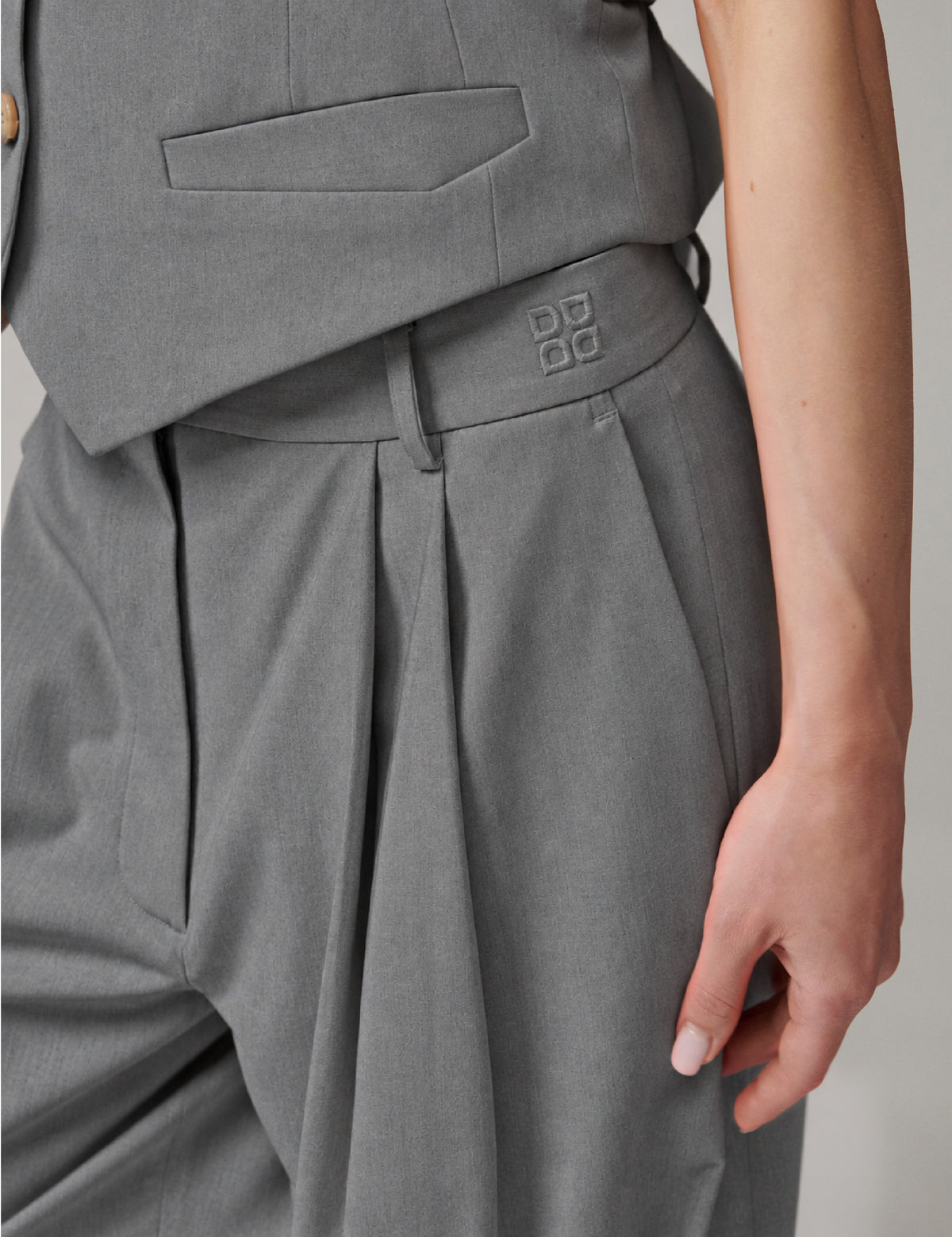 DAY Birger ét Mikkelsen Enora - Classic Gab - Pants Pants 500006 Medium Grey Melange