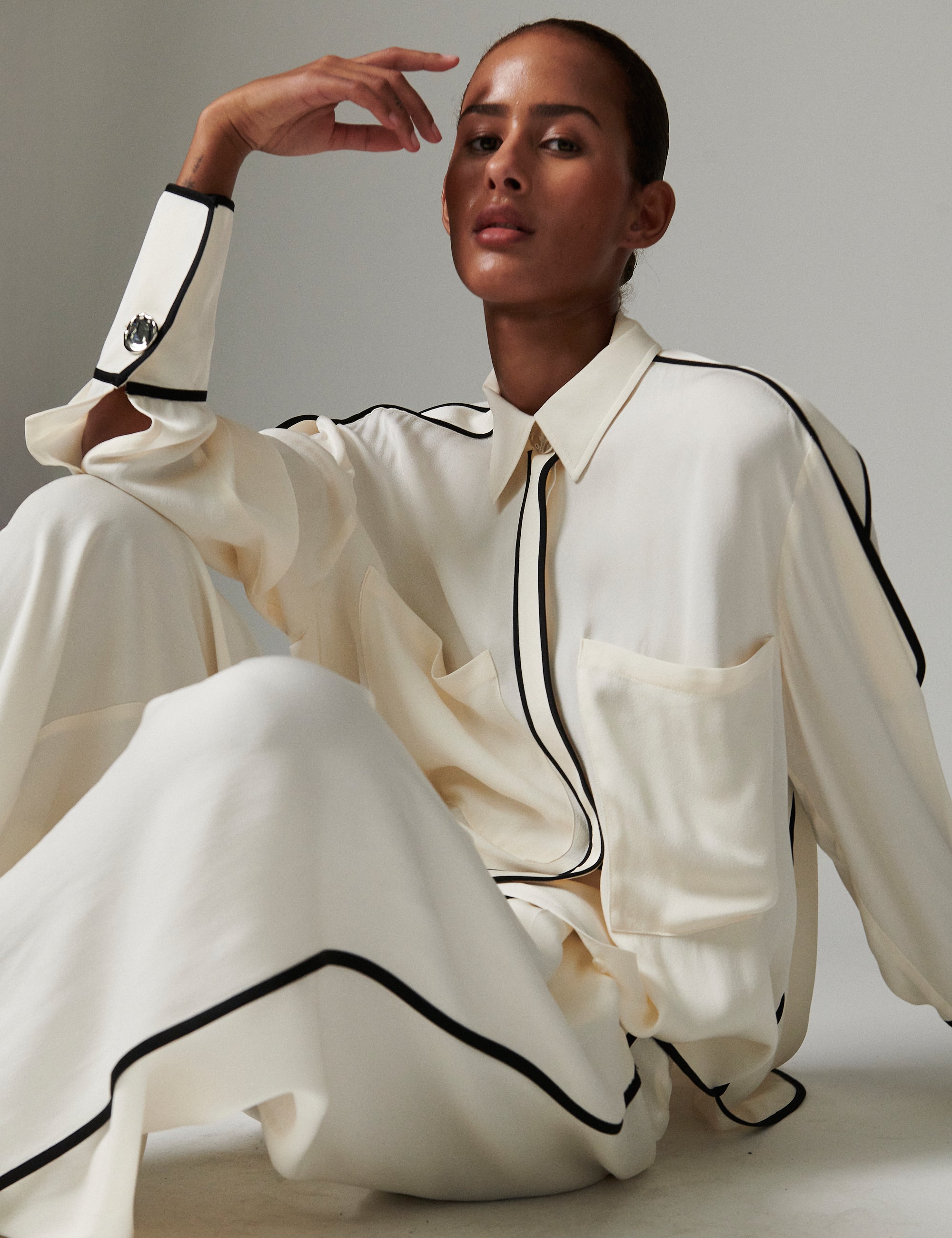 DAY Birger ét Mikkelsen Enza - Matte Crepe Pants 110605 JETSTREAM