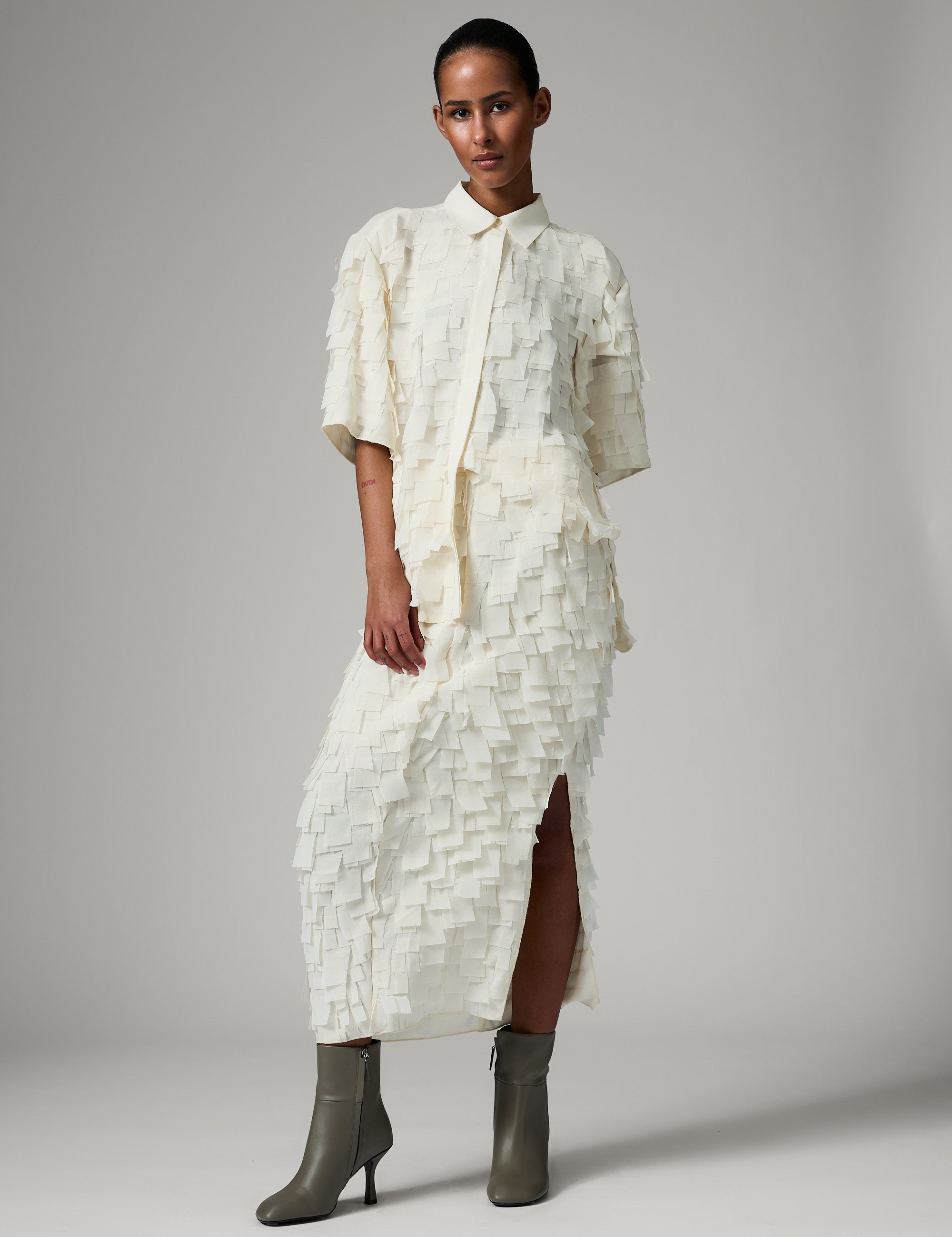 DAY Birger ét Mikkelsen Figo - Chiffon Fringe Shirts & Blouses 110605 Jet Stream