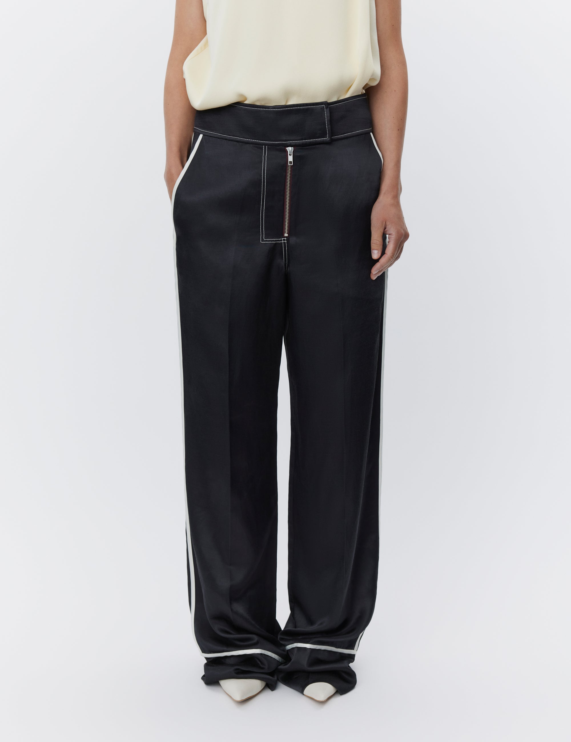 DAY Birger ét Mikkelsen Gianna - High Shine Blend Pants 190303 BLACK