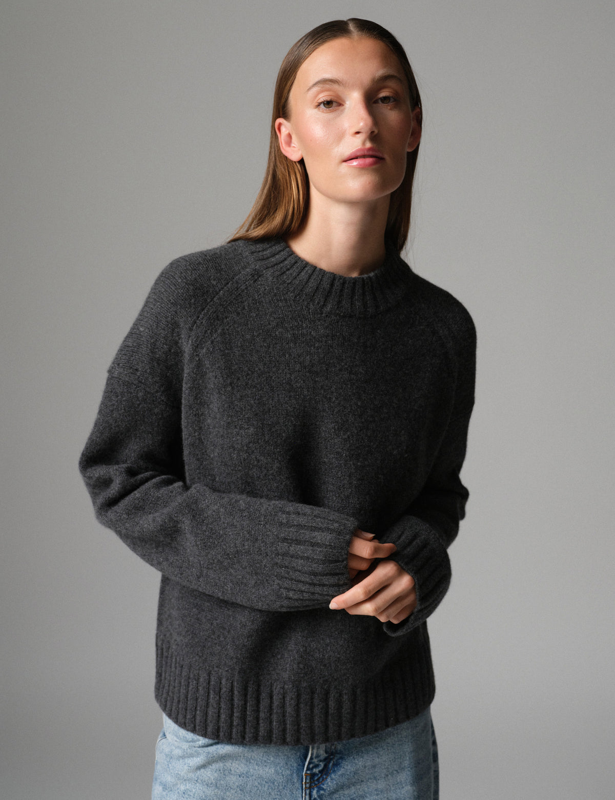 DAY Birger ét Mikkelsen Glen - Soft Lamb Pullover 500003 Dark Grey Melange