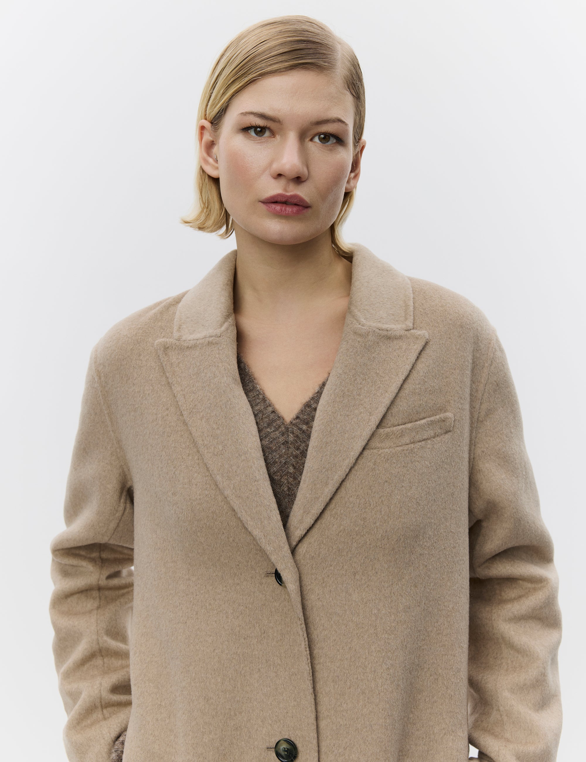 DAY Birger ét Mikkelsen Gloria - Double Faced Wool Coats 500001 BEIGE MELANGE