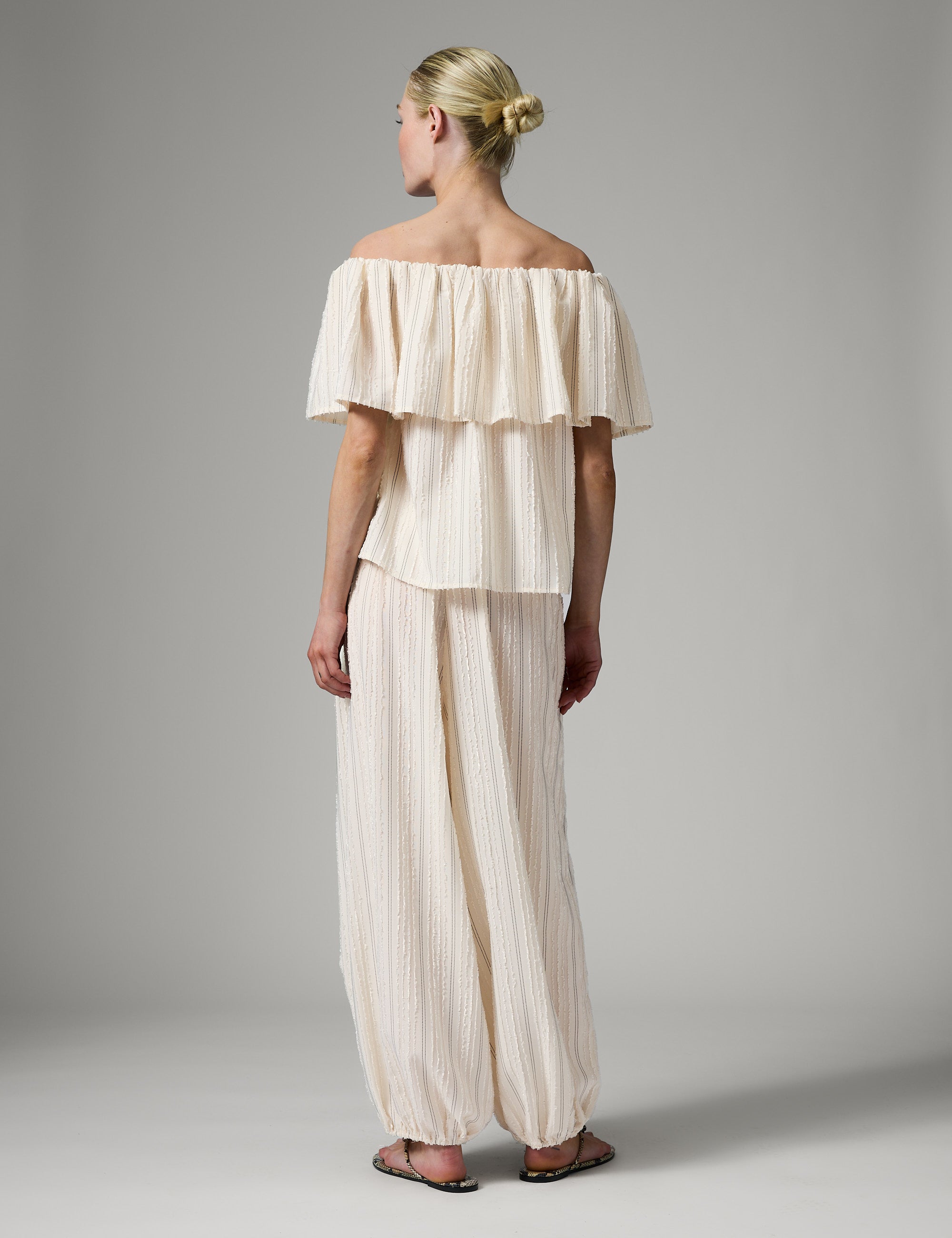 DAY Birger ét Mikkelsen Harsha - Raw Stripes - Pants Pants 110605 Jet Stream