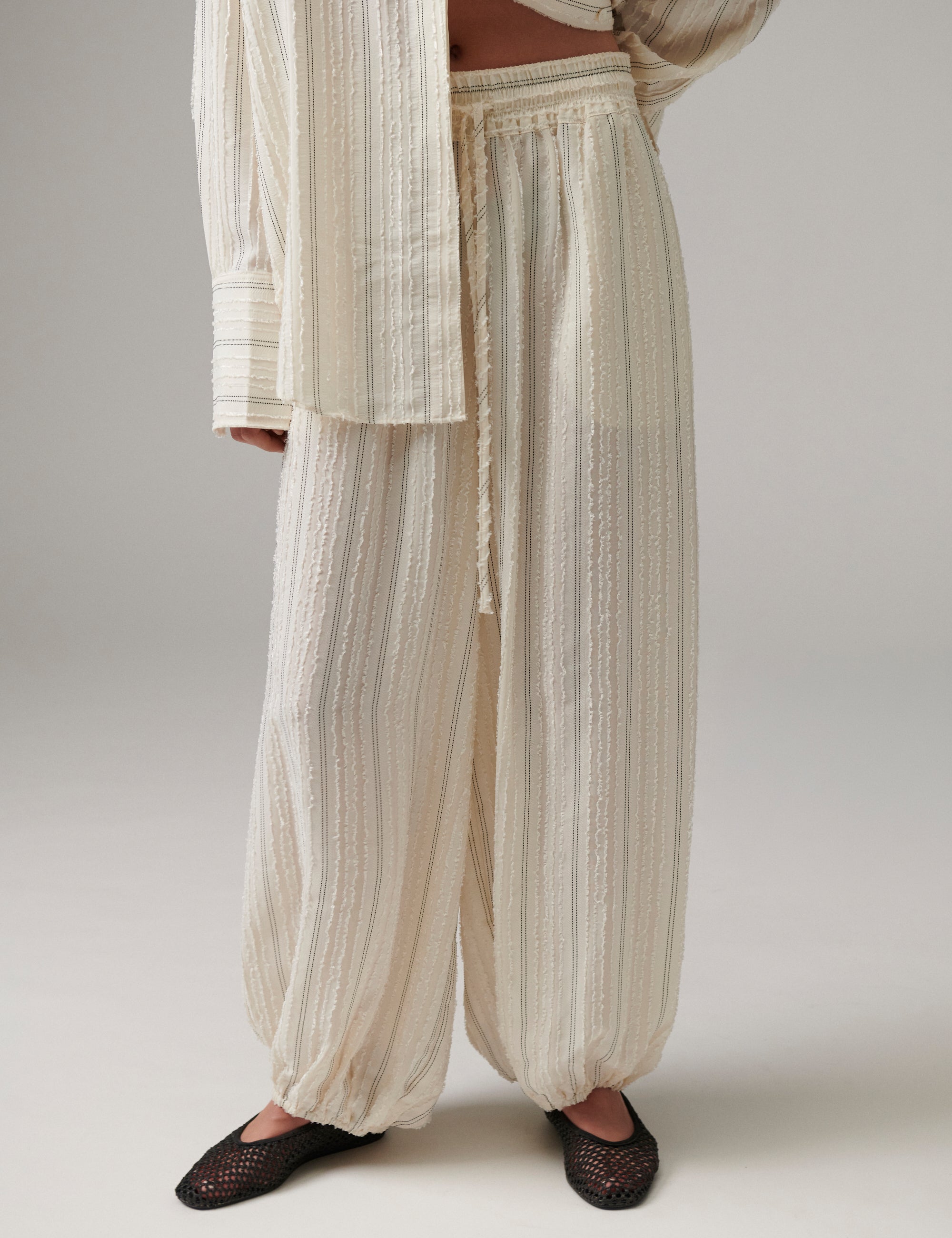 DAY Birger ét Mikkelsen Harsha - Raw Stripes - Pants Pants 01022 Jet Stream