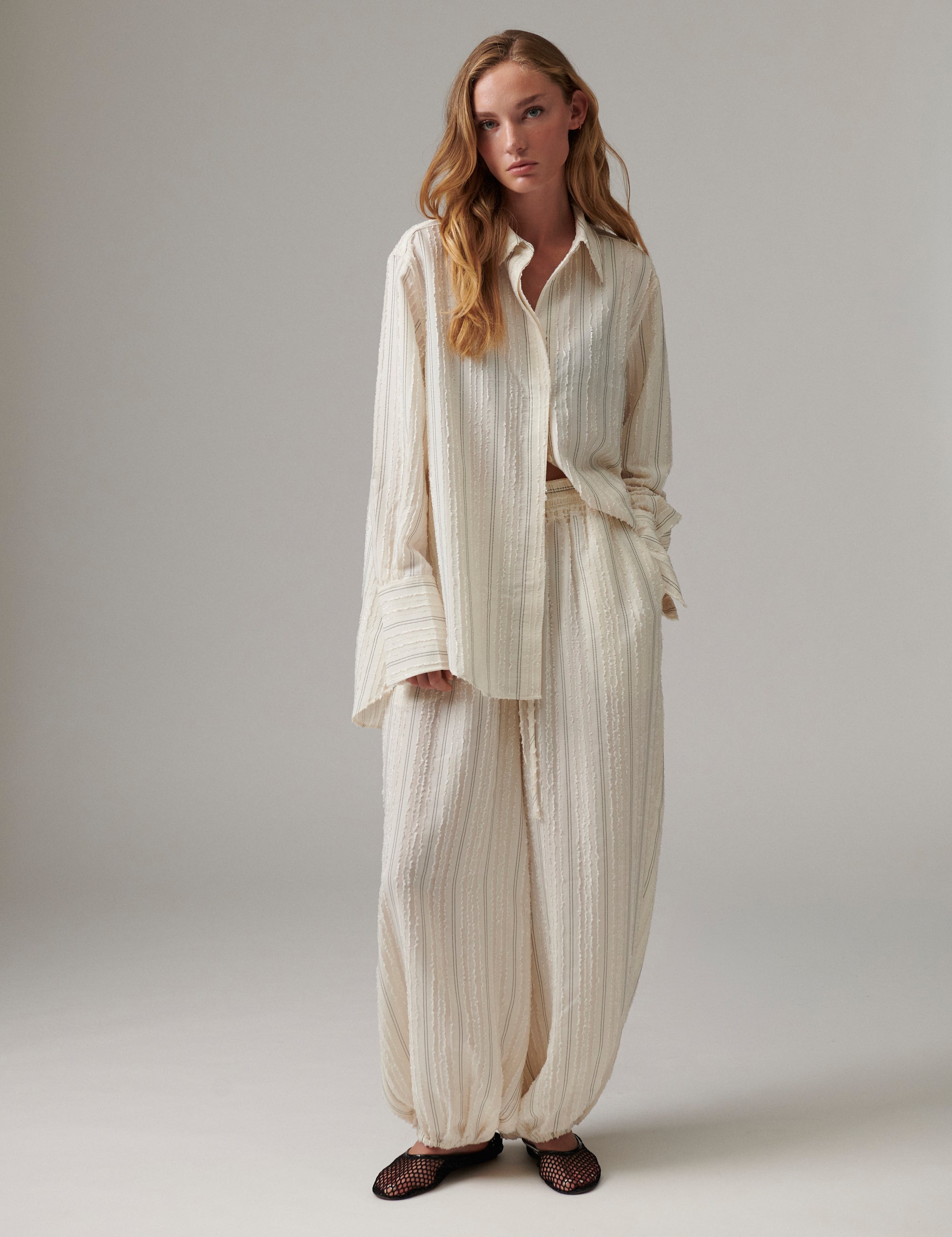 DAY Birger ét Mikkelsen Harsha - Raw Stripes - Pants Shirt 01022 Jet Stream