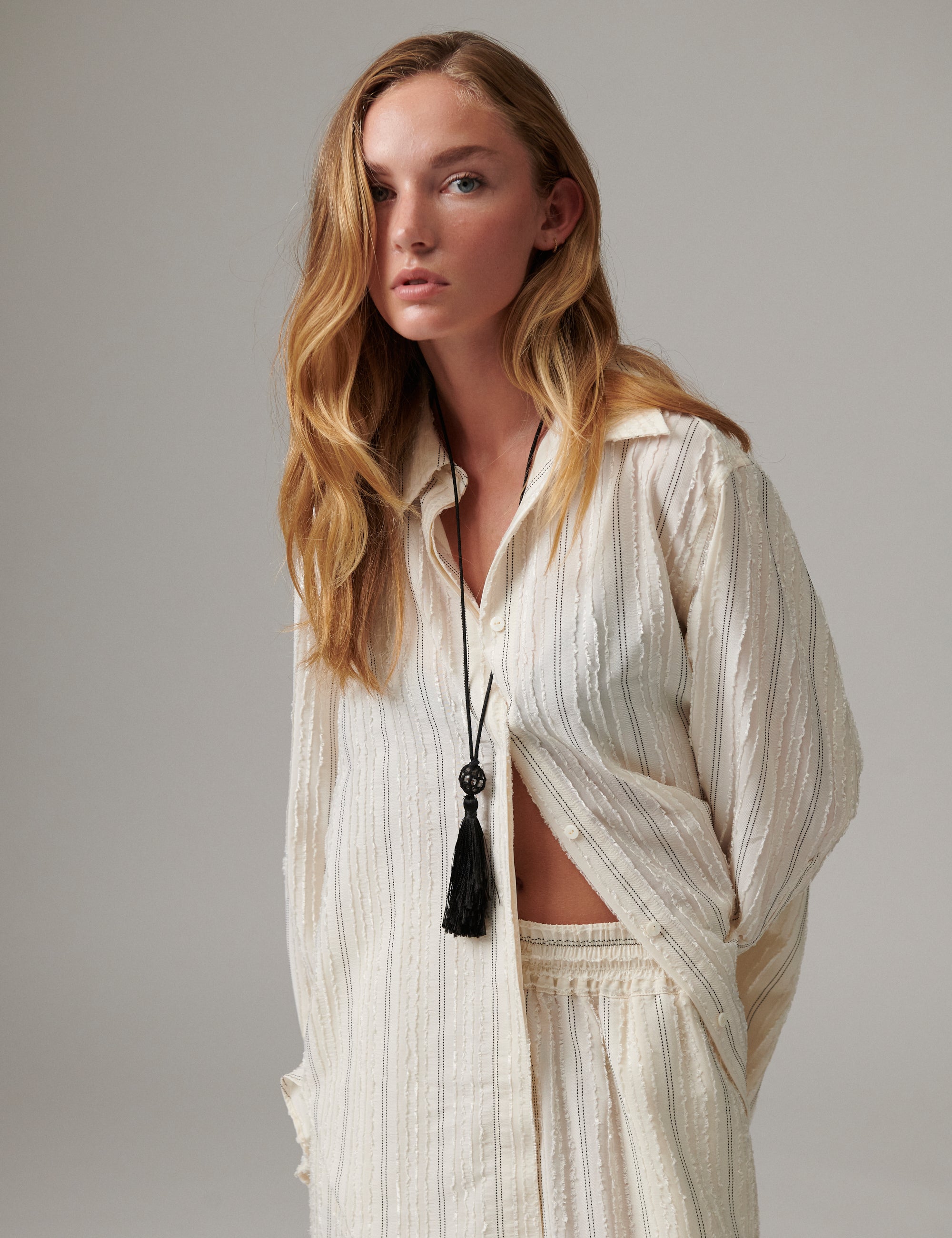 DAY Birger ét Mikkelsen Harsha - Raw Stripes - Pants Shirt 01022 Jet Stream