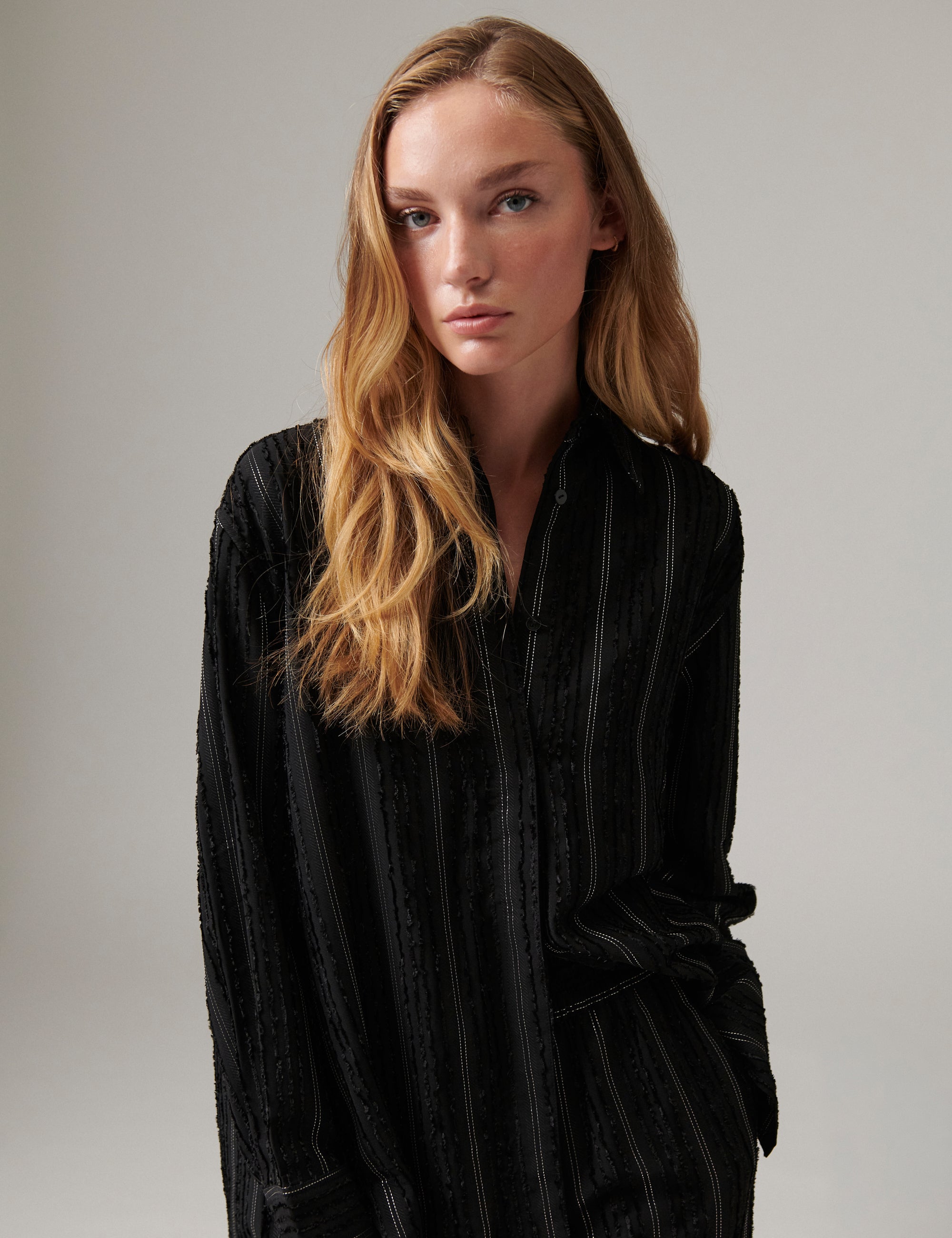 DAY Birger ét Mikkelsen Harsha - Raw Stripes - Pants Shirt 12000 Black