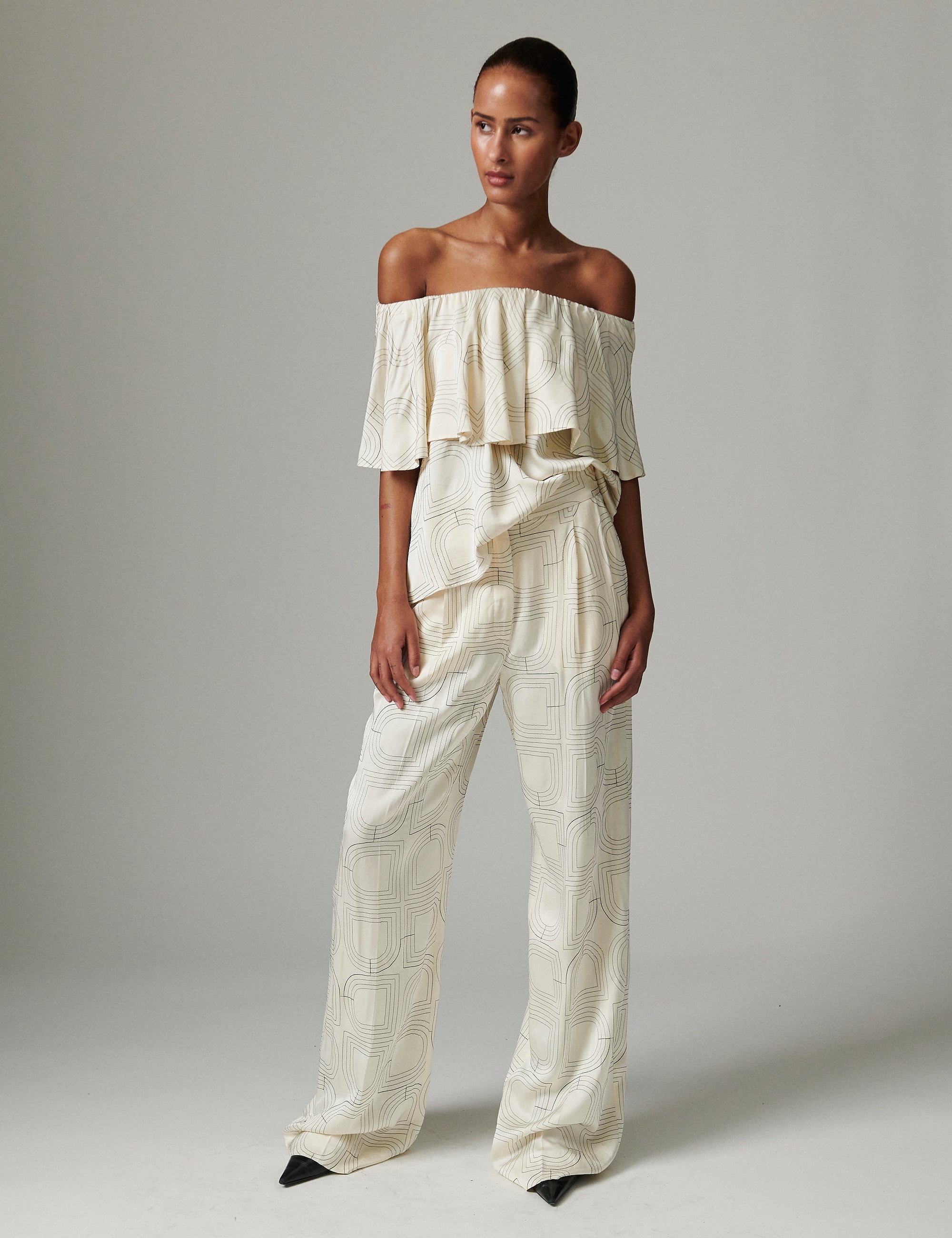 DAY Birger ét Mikkelsen Hon - Fluid Viscose Stitch Tops & T-Shirts 110605 JET STREAM