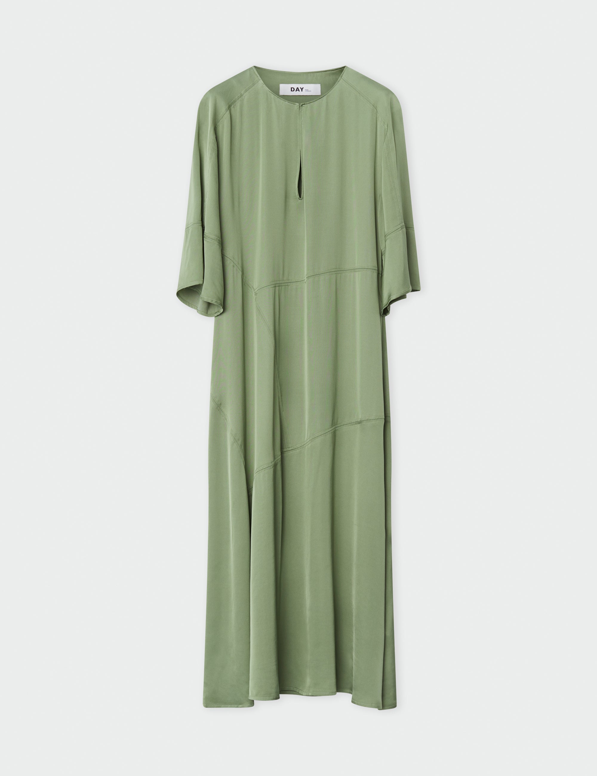 DAY Birger ét Mikkelsen Janis - Fluid Viscose RD Dress 500097 ALGAVE GREEN