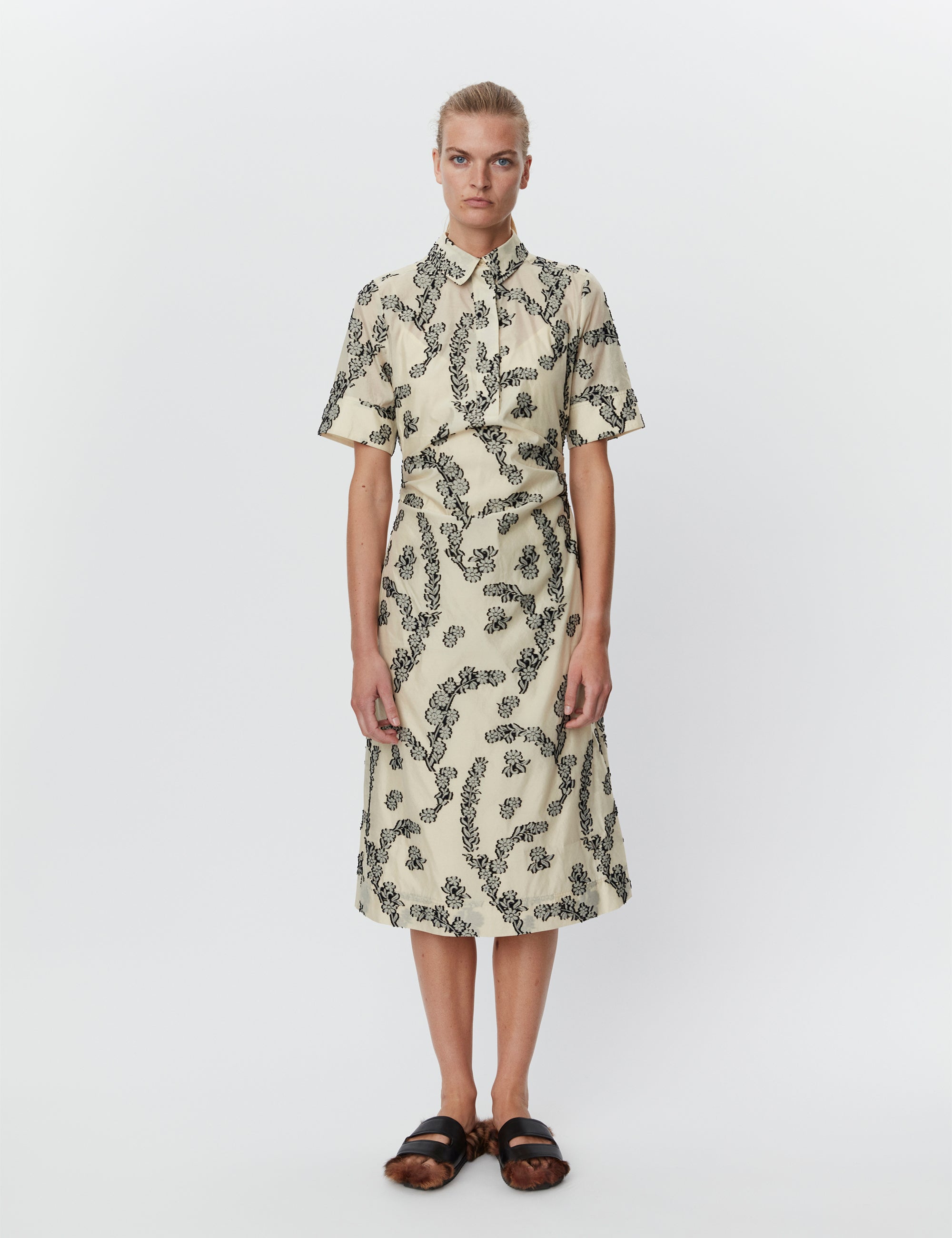 DAY Birger ét Mikkelsen Joanna - Floral Jacquard Dress 120713 ALMOND OIL