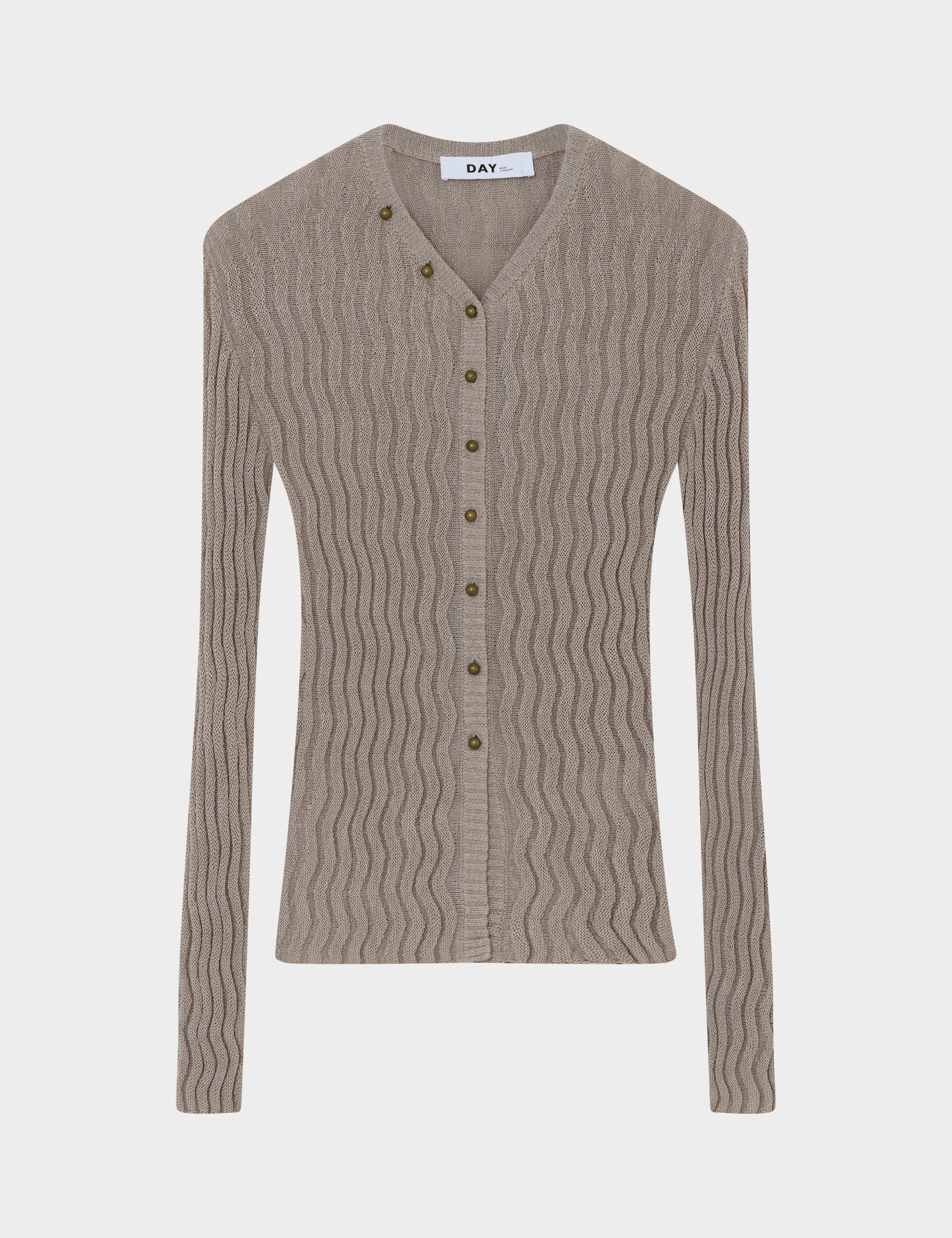 DAY Birger ét Mikkelsen Joelle - Summer Linen Cardigan 161407 COBBLESTONE
