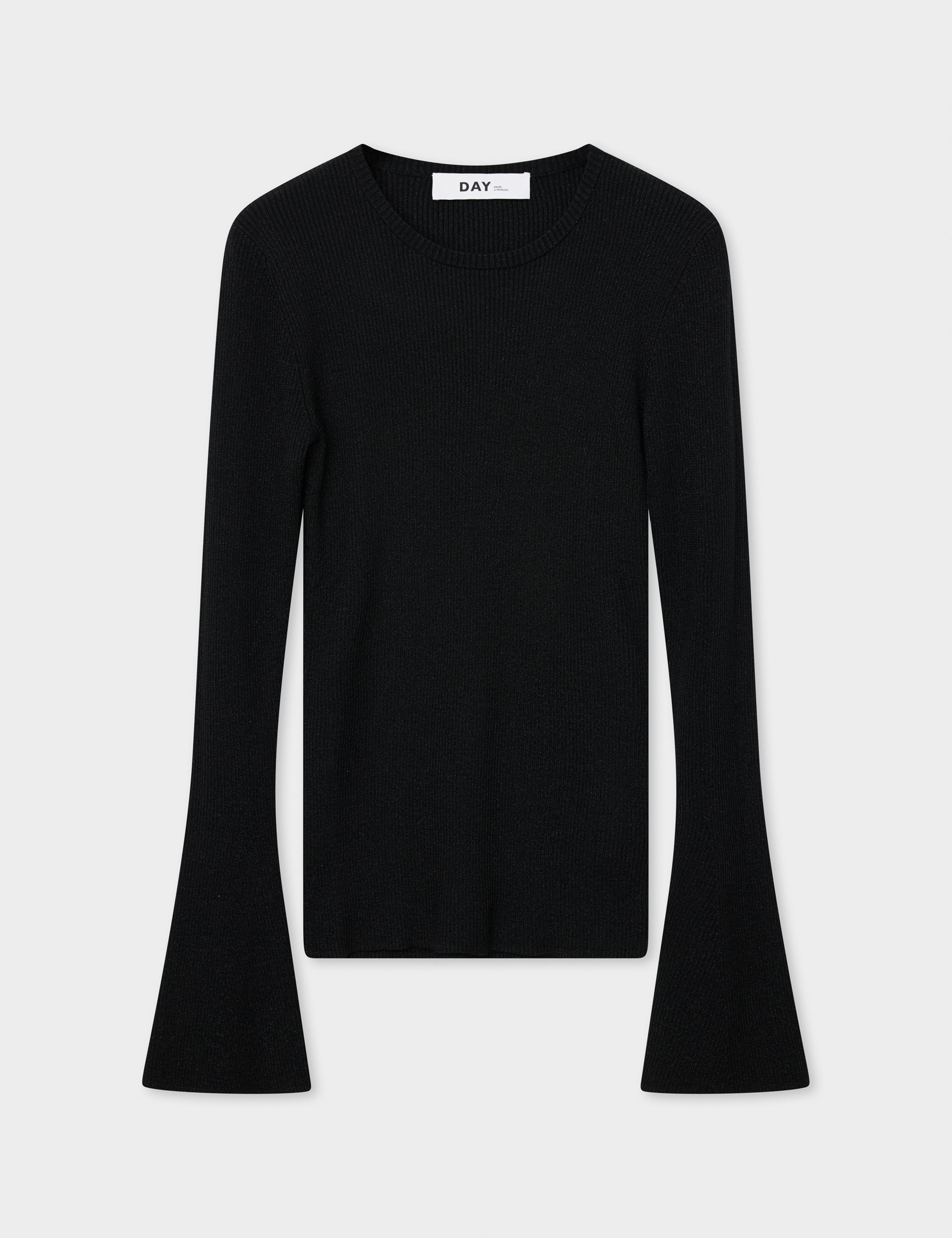 DAY Birger ét Mikkelsen Kathy - Merino Lurex Tops & T-Shirts 190303 BLACK