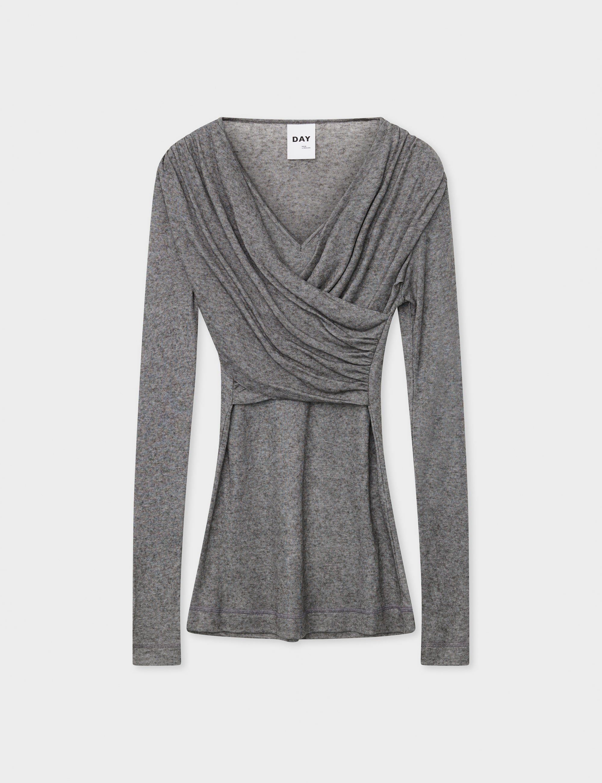 DAY Birger ét Mikkelsen Kira - Soft Wool Tops & T-Shirts 500127 CHARCOAL MELANGE