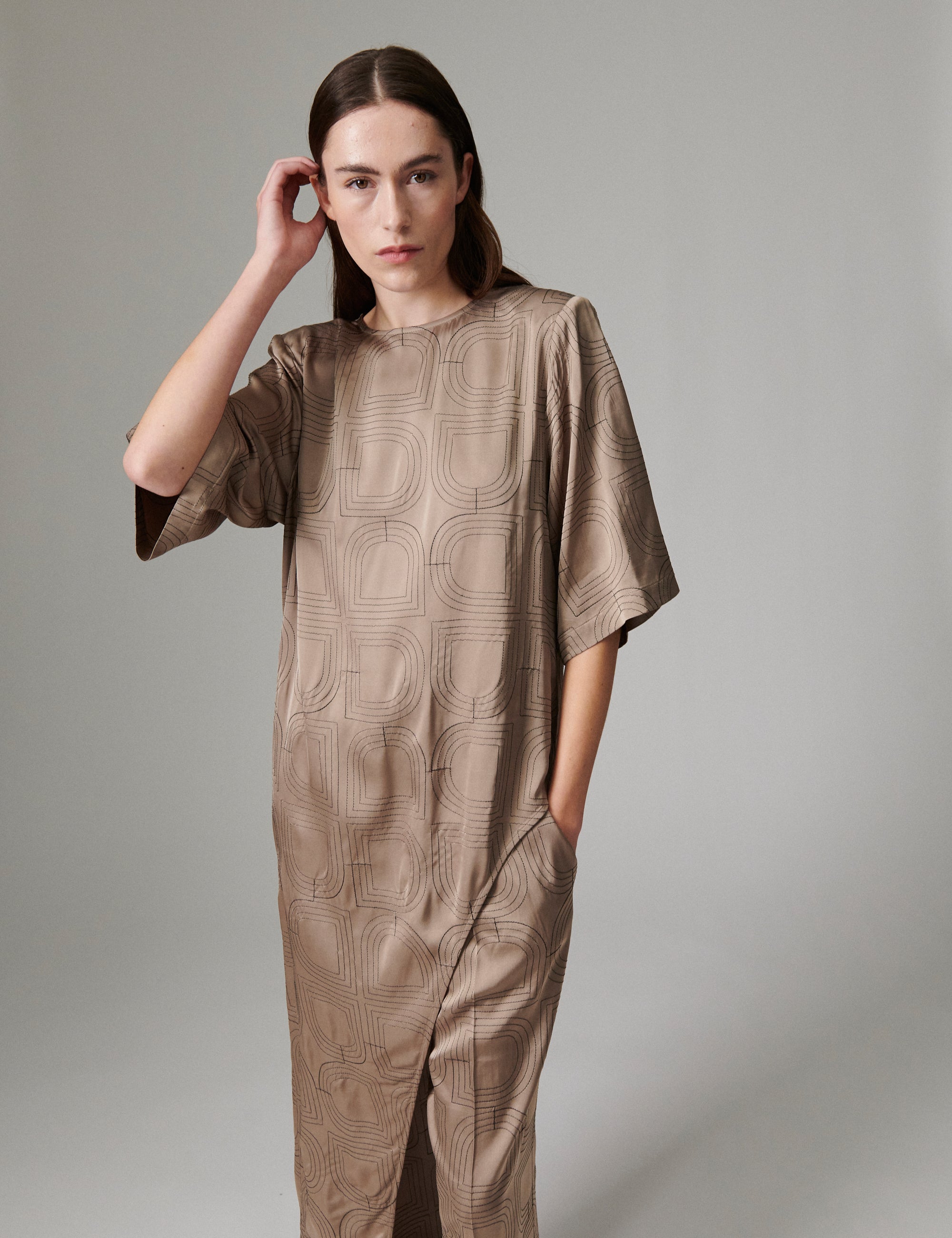 DAY Birger ét Mikkelsen Lolly - Fluid Viscose Stitch - Blouse Blouse 181112 Walnut